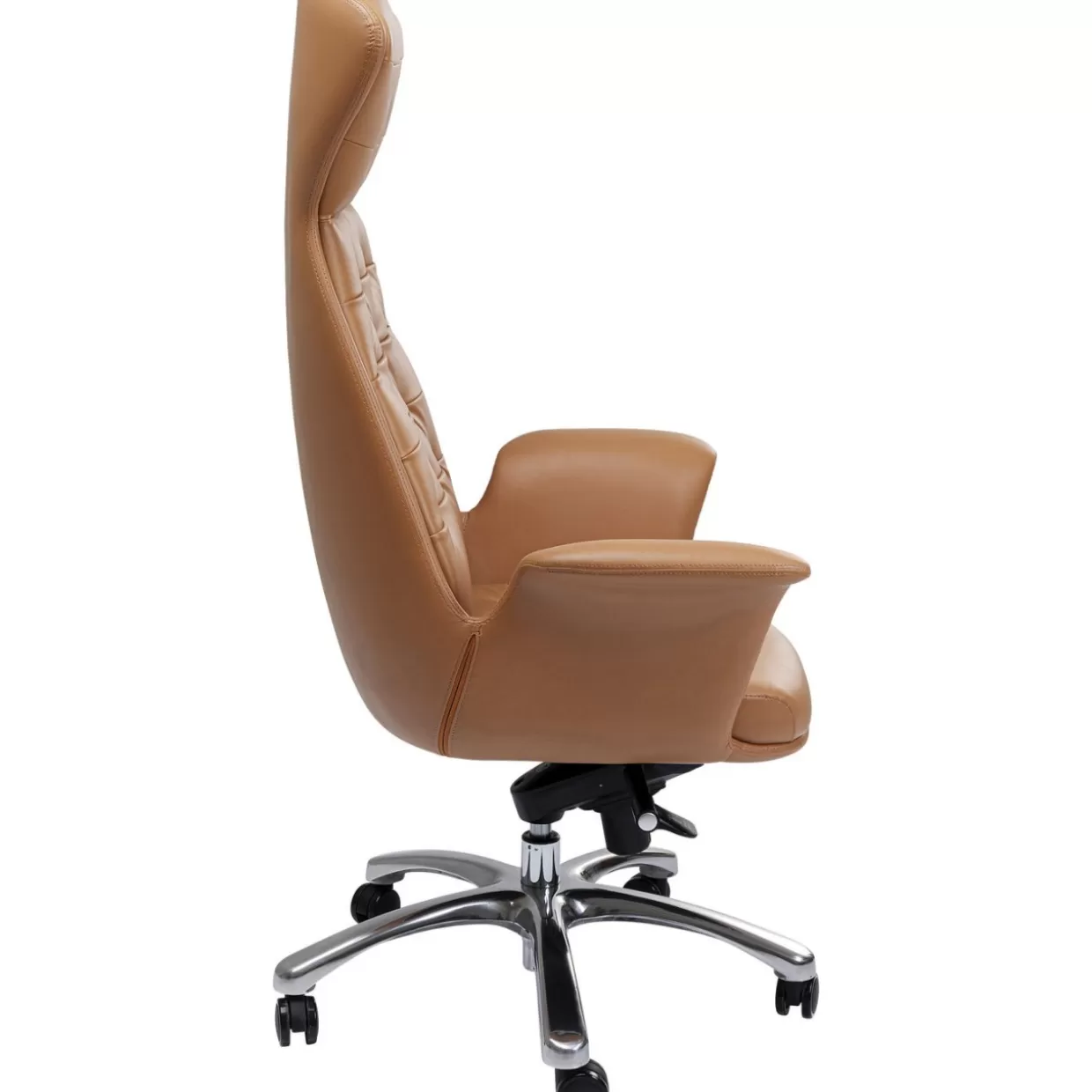 KARE Design - Poltrona Girevole Brady Ufficio Moderno con Rifiniture Argentate