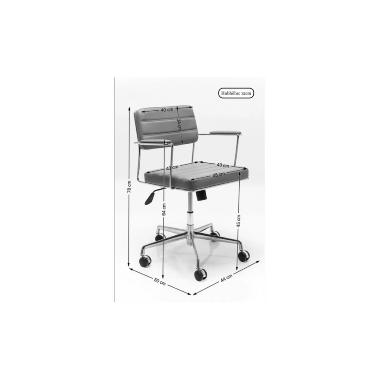 Sedia Ufficio Girevole Dottore Nero - Design Ergonomico e Confortevole per Lavoro Professionale | KARE Collection