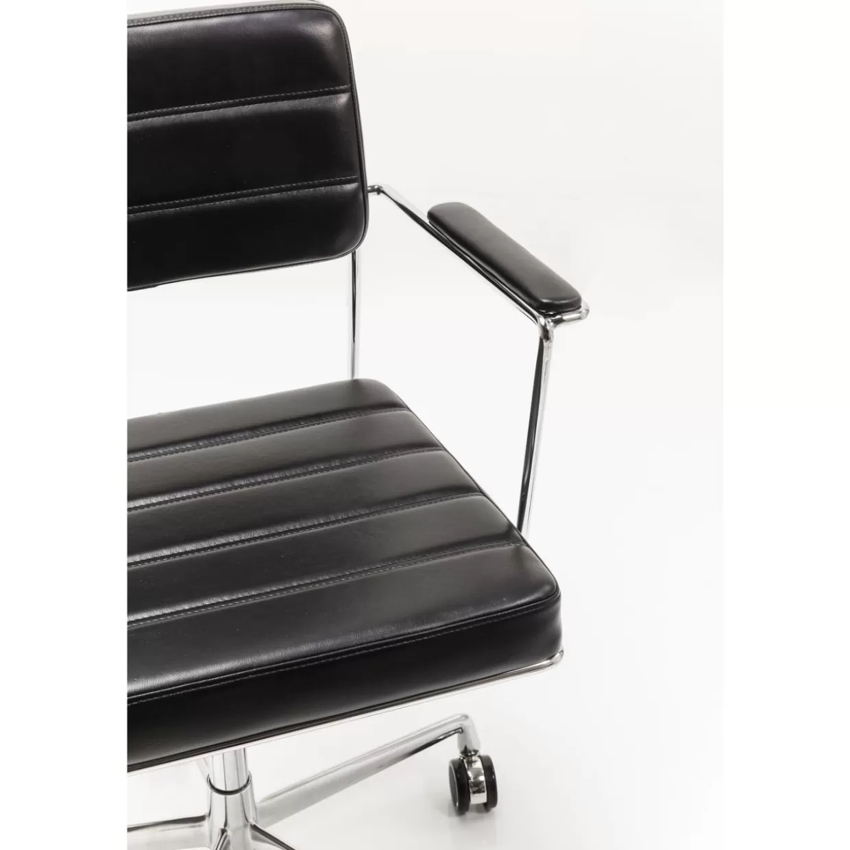 Sedia Ufficio Girevole Dottore Nero - Design Ergonomico e Confortevole per Lavoro Professionale | KARE Collection