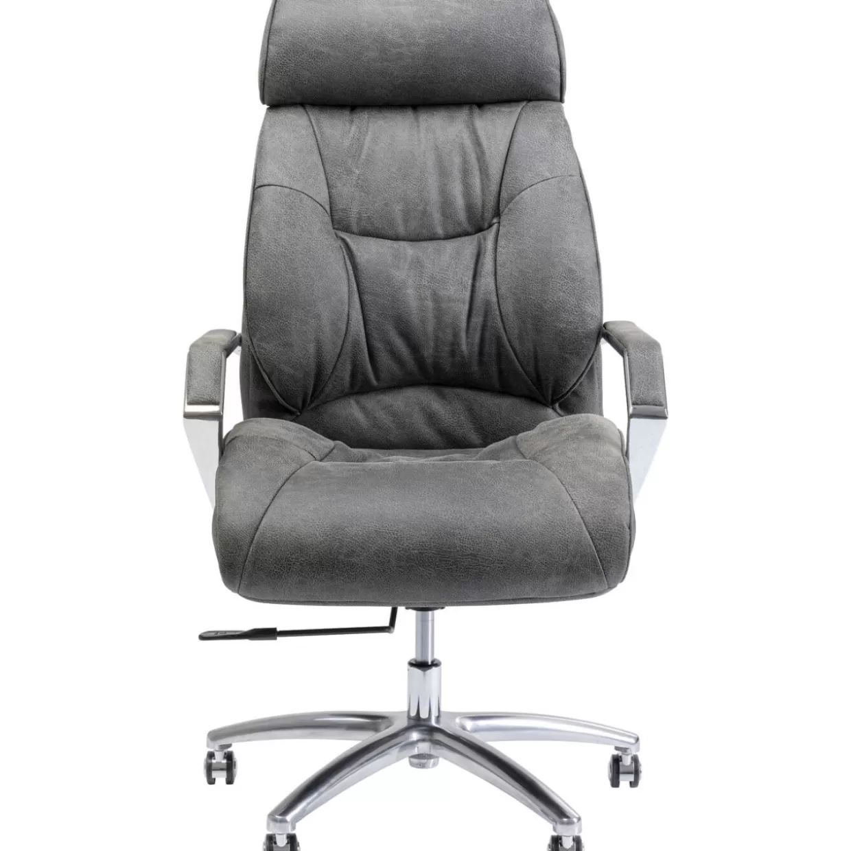 KARE Design - Sedia Ergonomica per Ufficio con Rivestimento Grigio Antracite
