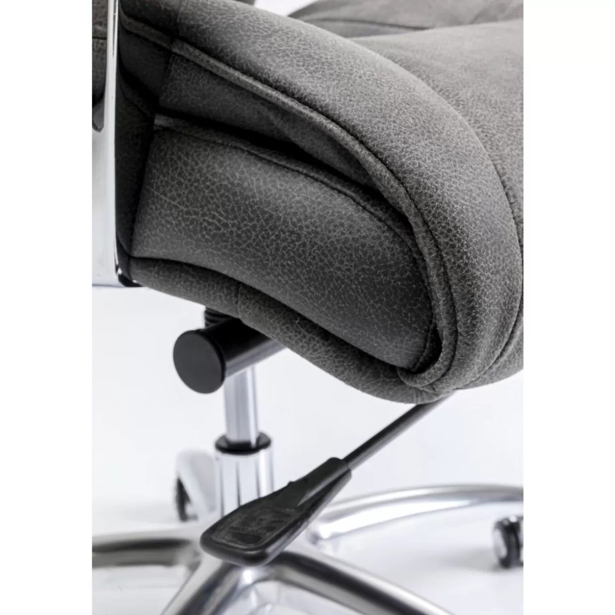KARE Design - Sedia Ergonomica per Ufficio con Rivestimento Grigio Antracite