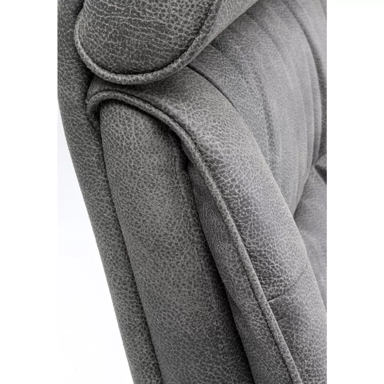 KARE Design - Sedia Ergonomica per Ufficio con Rivestimento Grigio Antracite
