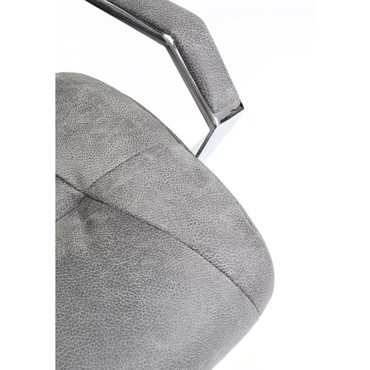 KARE Design - Sedia Ergonomica per Ufficio con Rivestimento Grigio Antracite