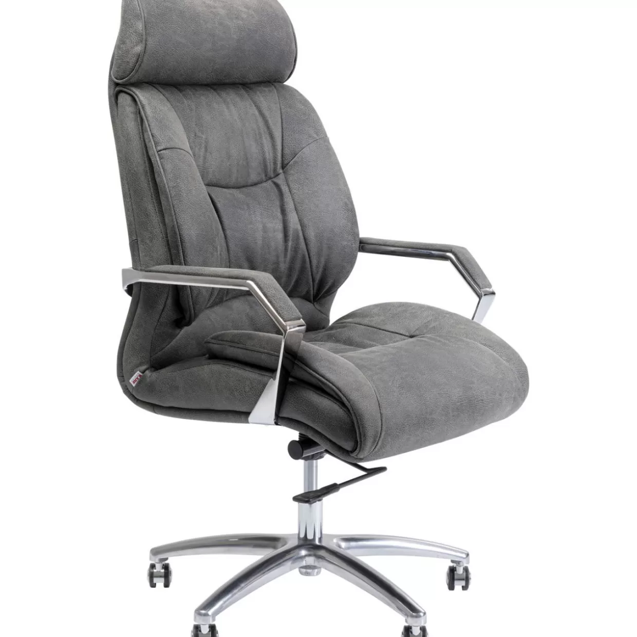 KARE Design - Sedia Ergonomica per Ufficio con Rivestimento Grigio Antracite