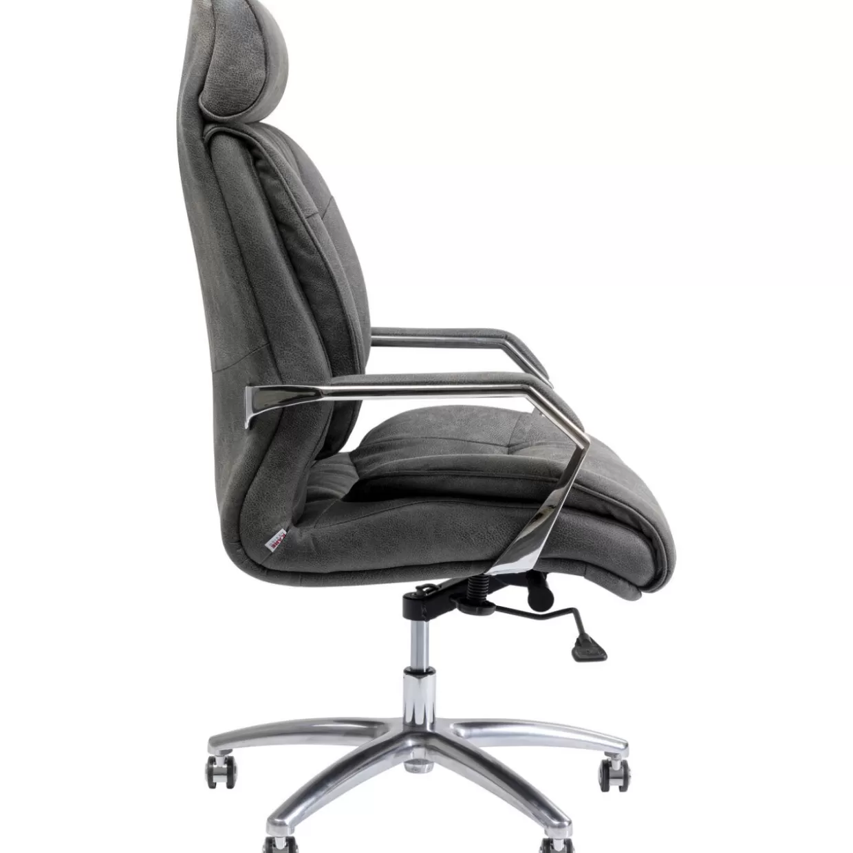 KARE Design - Sedia Ergonomica per Ufficio con Rivestimento Grigio Antracite