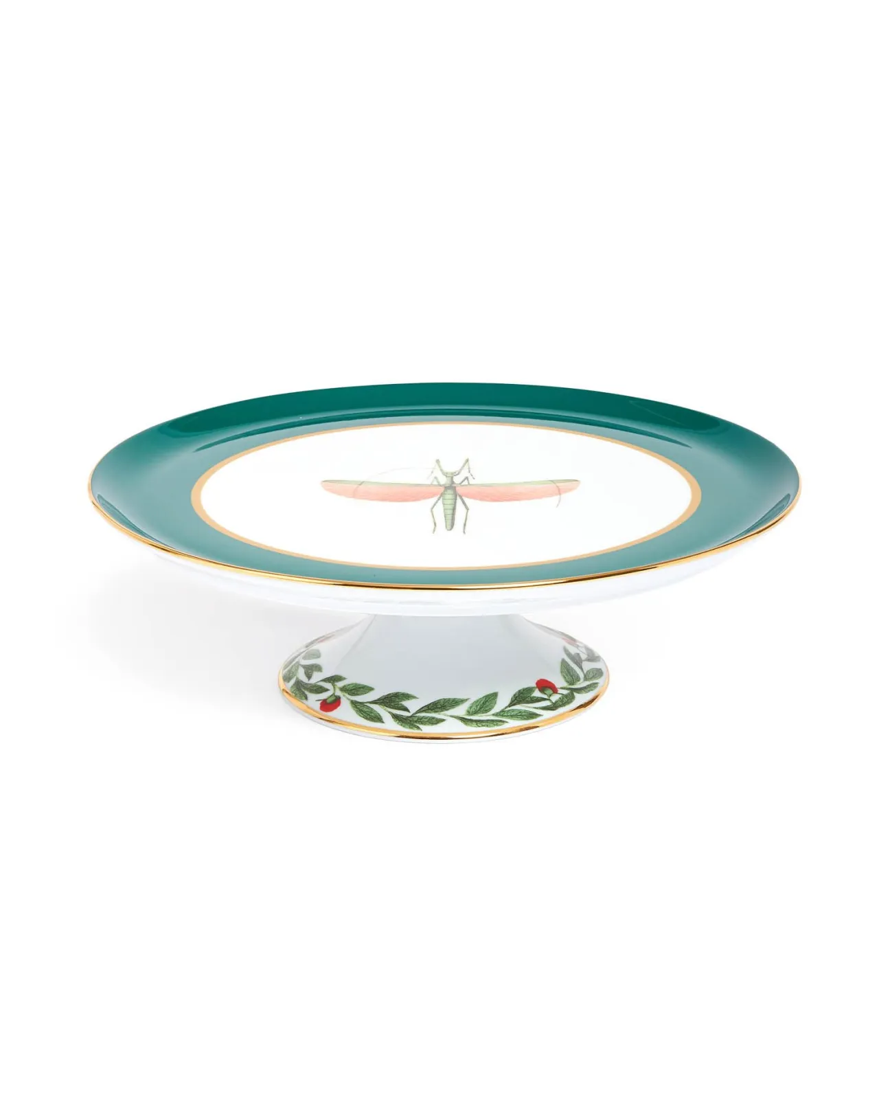 Vassoio Elegante per Dolci La DoubleJ - Porcellana Verde Libellula a Prezzo Conveniente