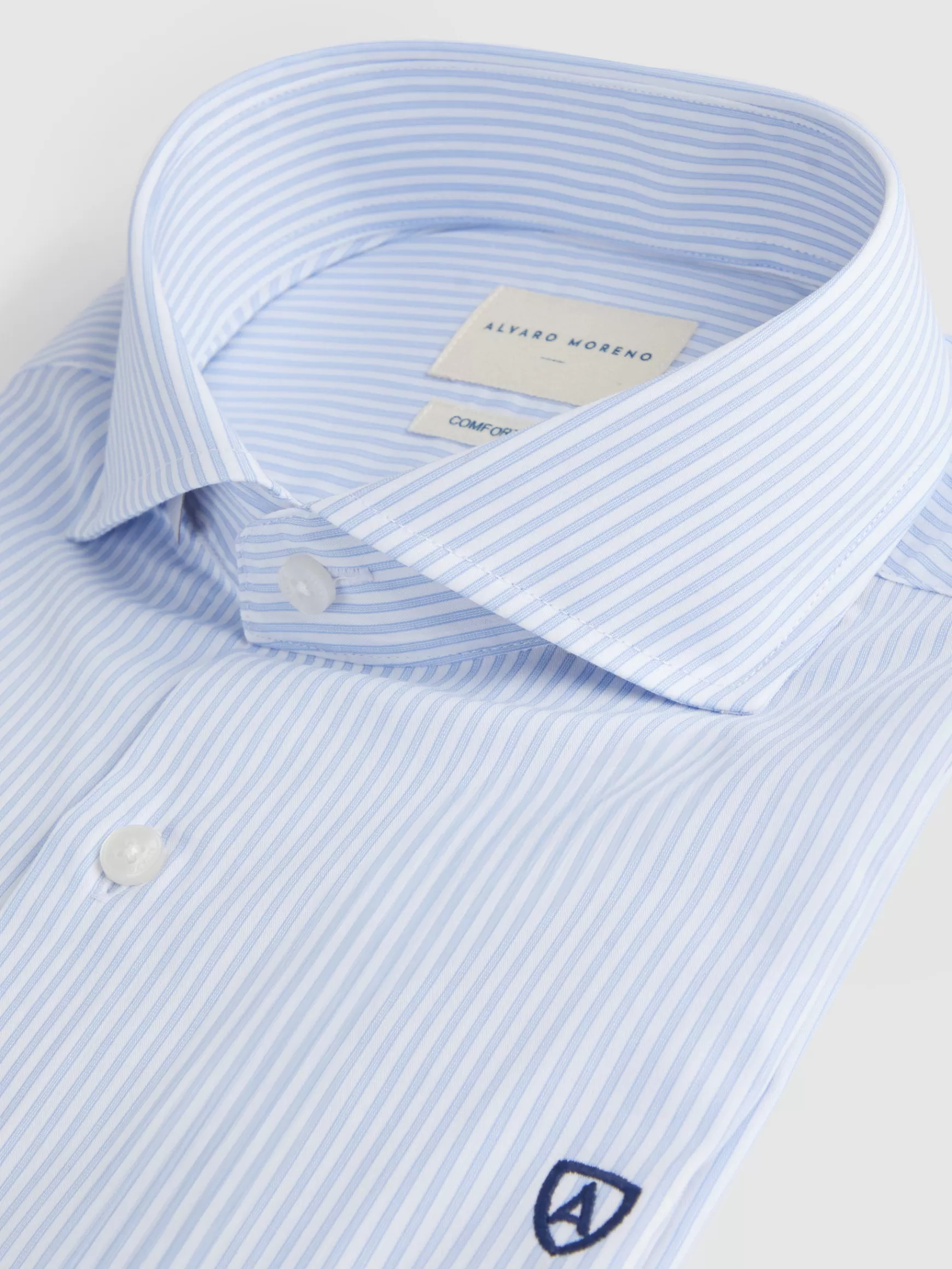 Alvaro Moreno Camicia Elegante Uomo a Righe - Modello Comfort Stile Casual