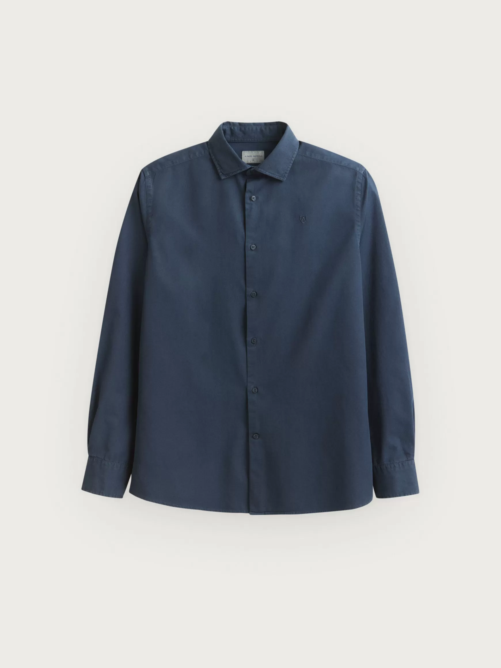 Camicia Casual Alvaro Moreno Uomo in Twill Tinto Artigianalmente - Design Confortevole e Stilistica Moderna