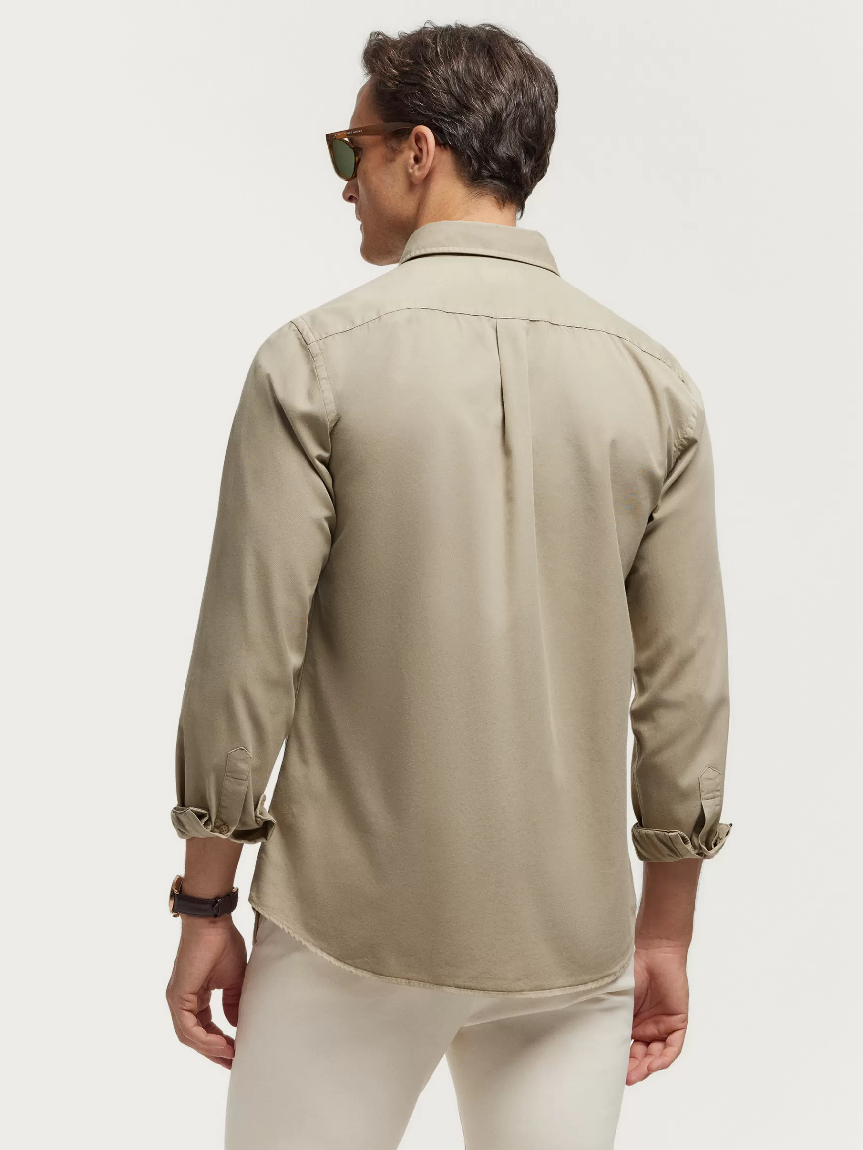 Camicia Casual Uomo Alvaro Moreno in Twill Colorato - Stile Relax con Trama Resistente