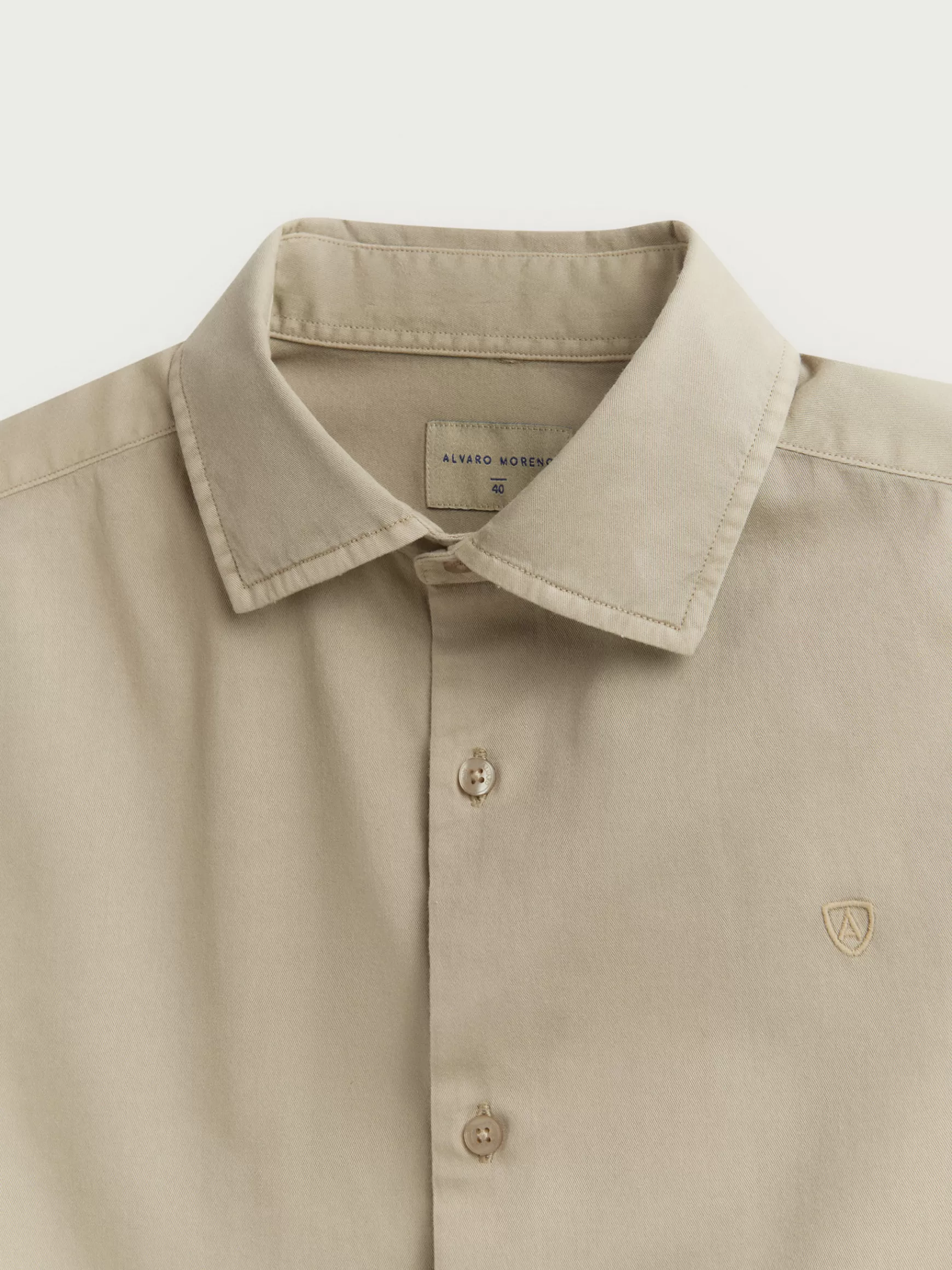 Camicia Casual Uomo Alvaro Moreno in Twill Colorato - Stile Relax con Trama Resistente