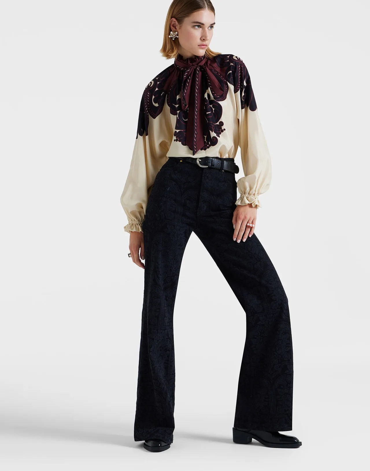 Camicia in Voile di Seta Avorio con Dettaglio Corsini Placée - Collezione Cerere by La DoubleJ