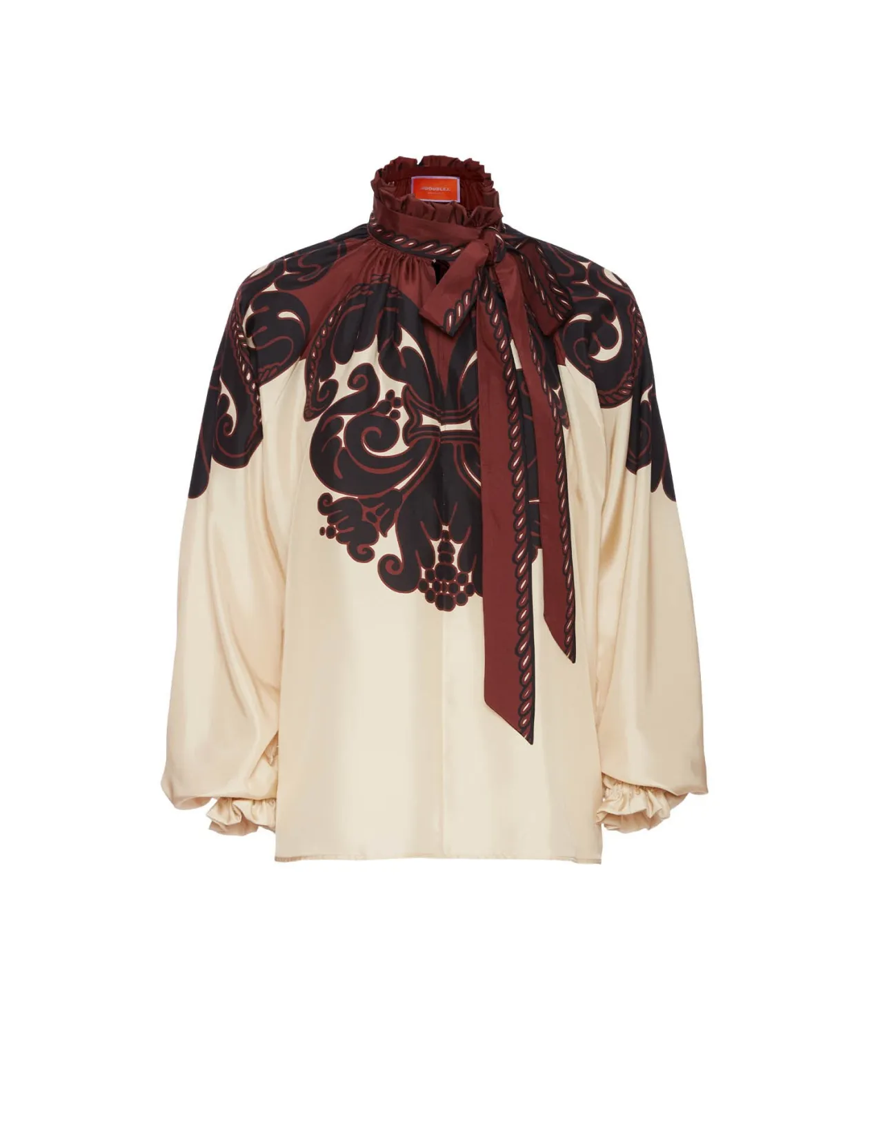 Camicia in Voile di Seta Avorio con Dettaglio Corsini Placée - Collezione Cerere by La DoubleJ