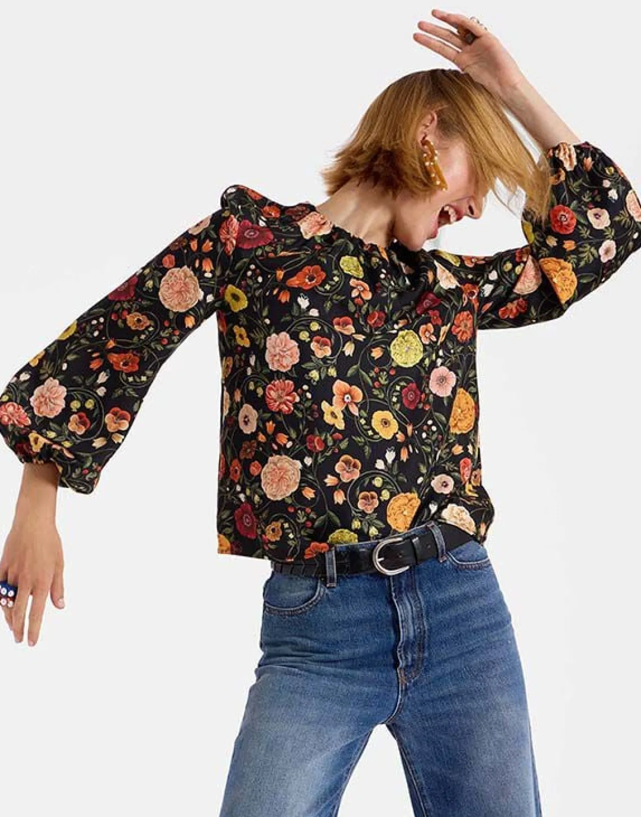 Elegante Top Botticelli Nero in Seta Twill - Modello Iconico La DoubleJ