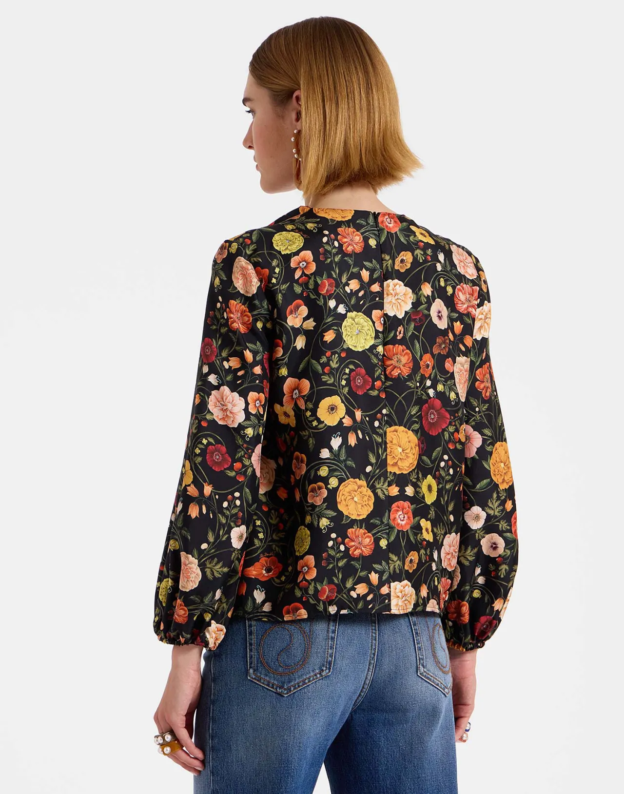 Elegante Top Botticelli Nero in Seta Twill - Modello Iconico La DoubleJ
