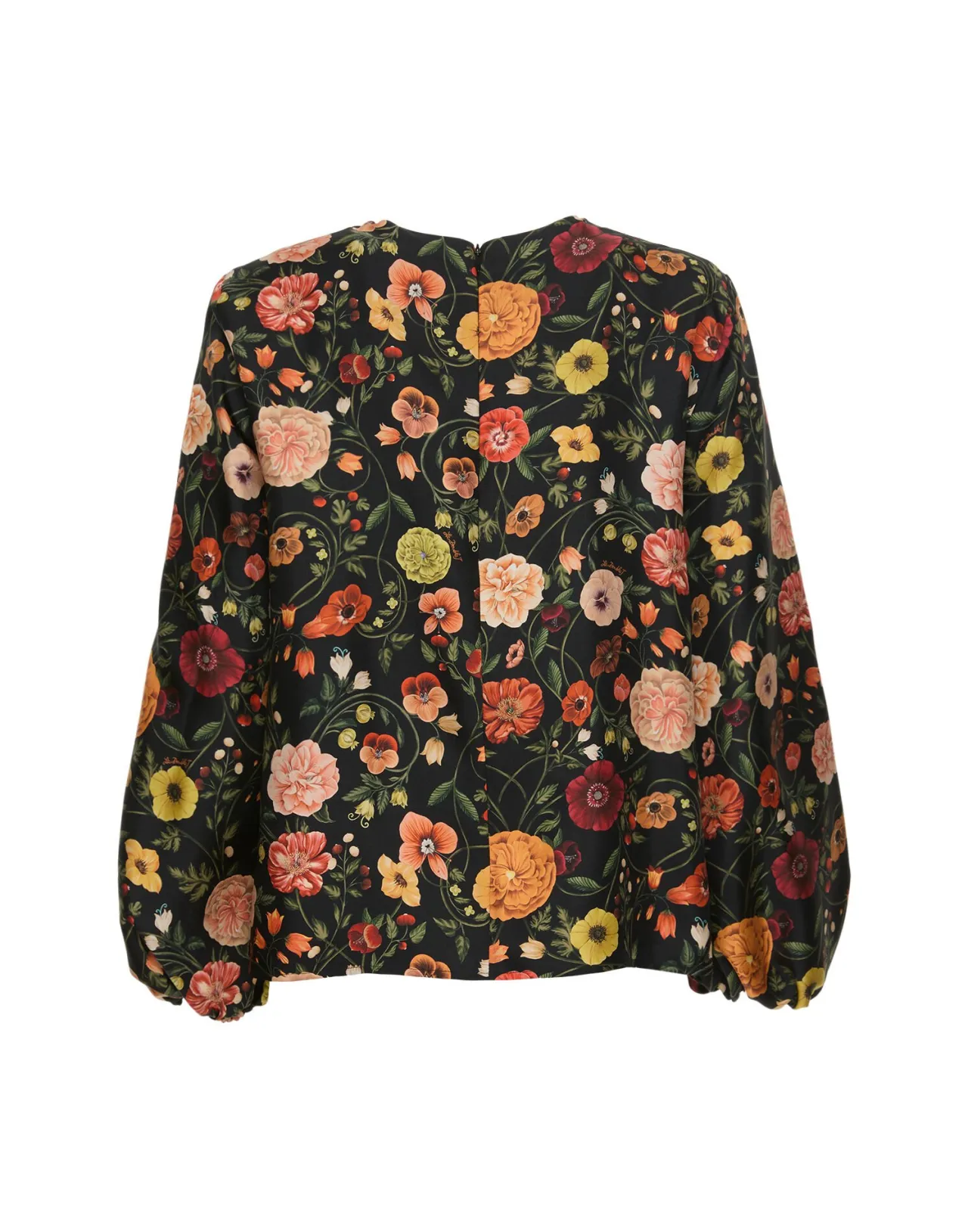 Elegante Top Botticelli Nero in Seta Twill - Modello Iconico La DoubleJ
