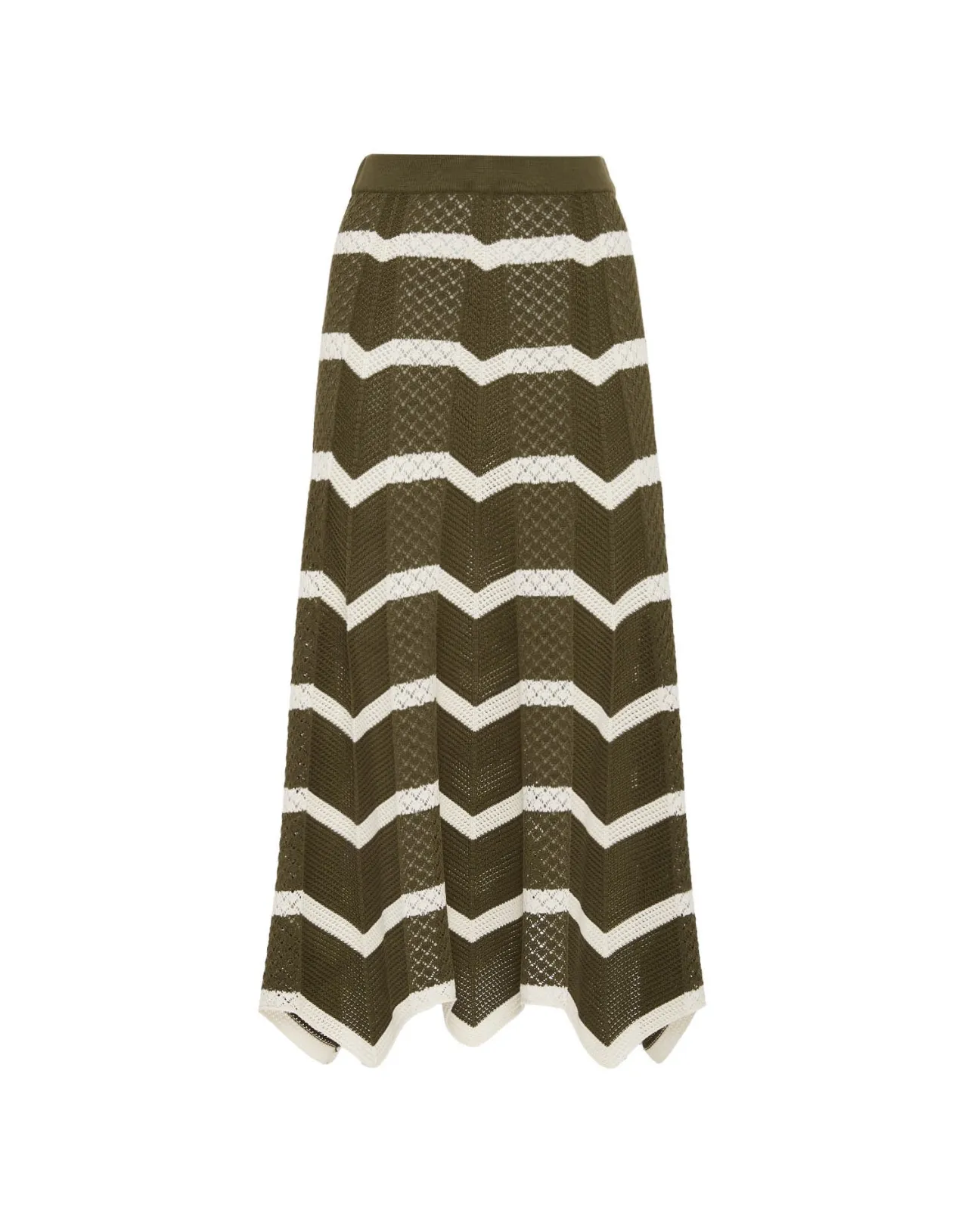 La DoubleJ Gonna in Maglia Chevron con Stampa Mimetico - Prezzo Speciale Edizione Limitata