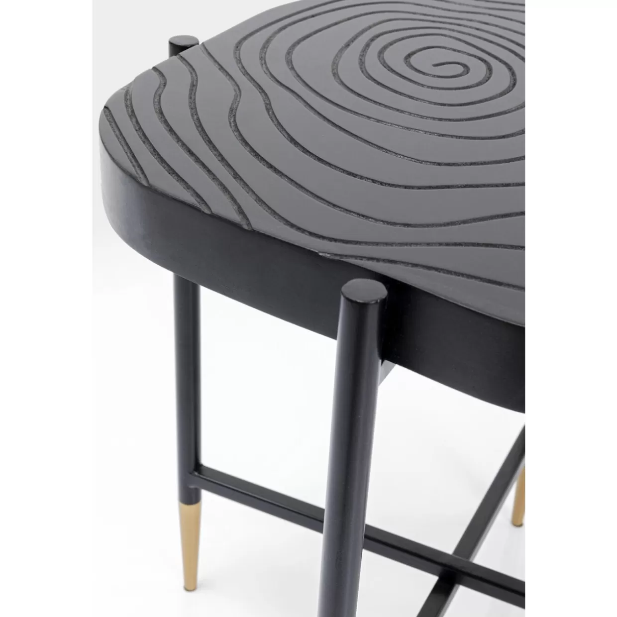 Tavolino Vintage KARE Design per Soggiorno con Fattura Artigianale - 40x40 cm in Stile Retro