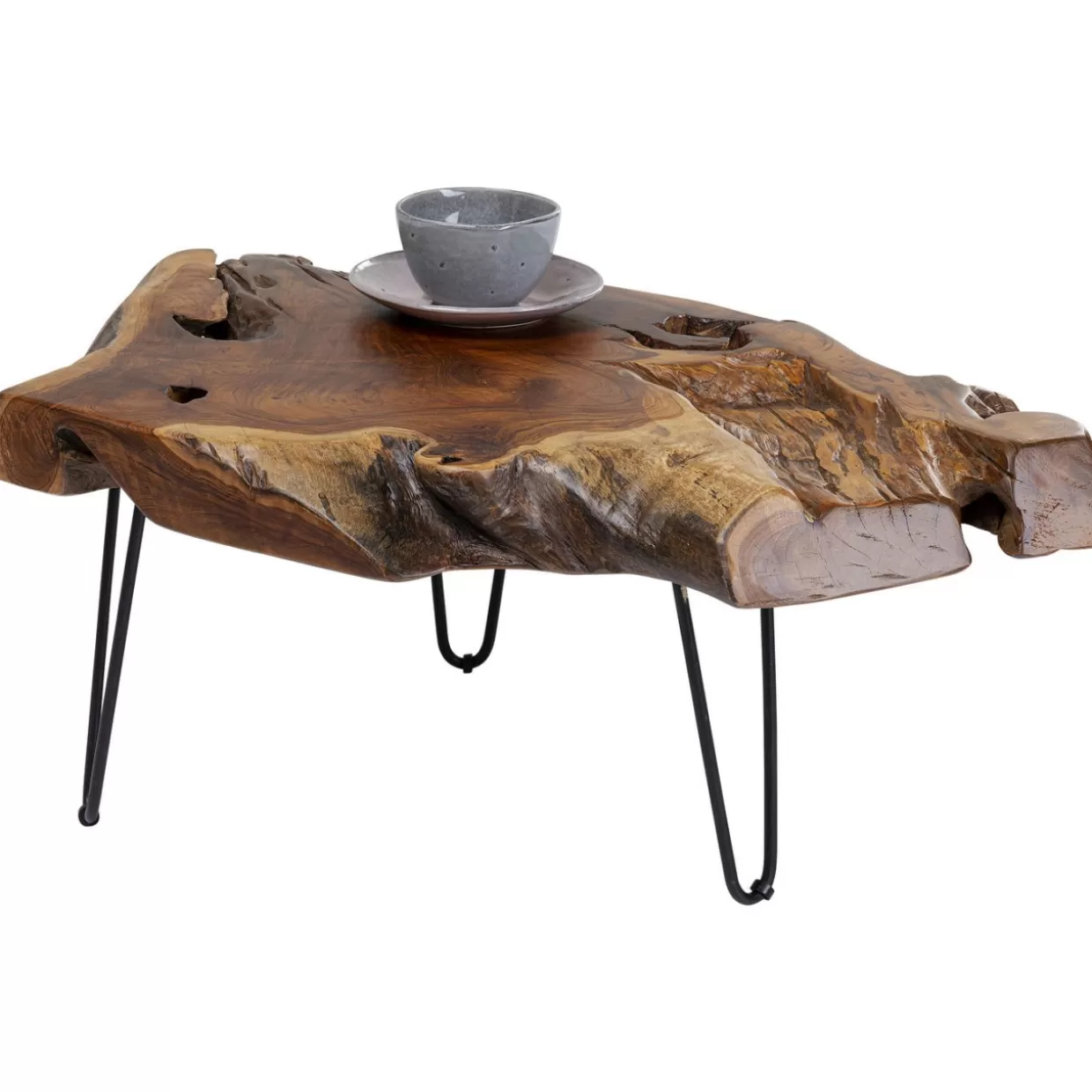 Tavolino living Aspen in legno naturale design moderno - 100x60 cm per salotto accogliente | KARE Design