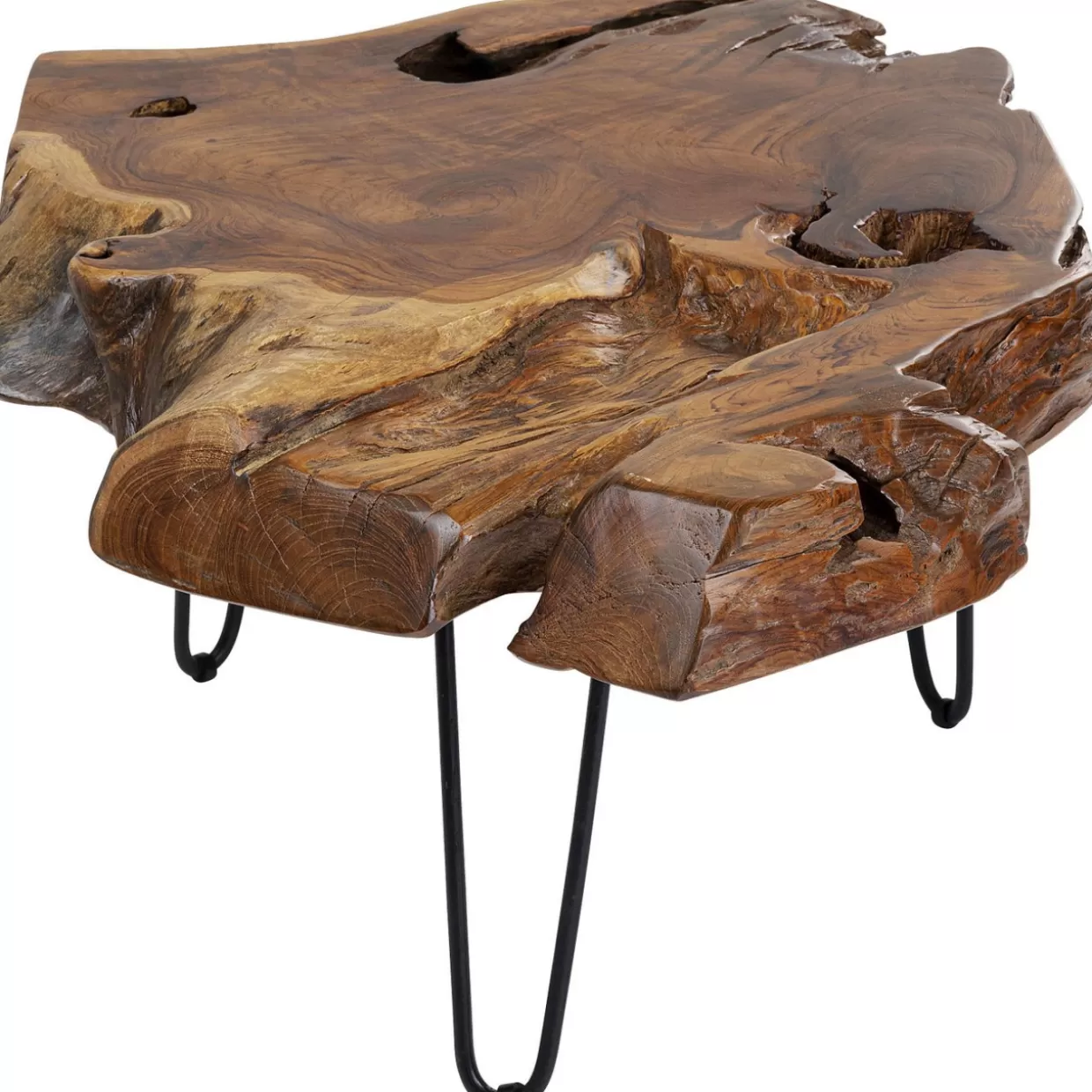Tavolino living Aspen in legno naturale design moderno - 100x60 cm per salotto accogliente | KARE Design