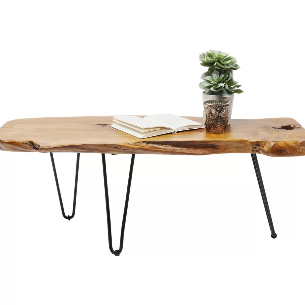 Tavolino da salotto Aspen in legno naturale - Design esclusivo KARE 106x41 cm