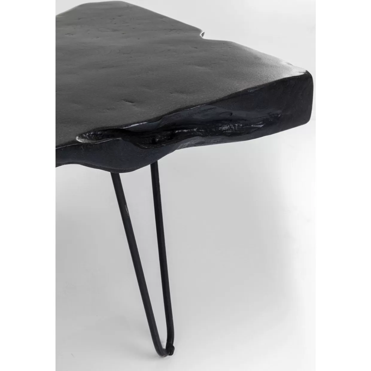 Tavolino Moderno Aspen | Design by KARE - Nero Opaco 100x40 cm, Eleganza Minimalista per il tuo Soggiorno Contemporaneo