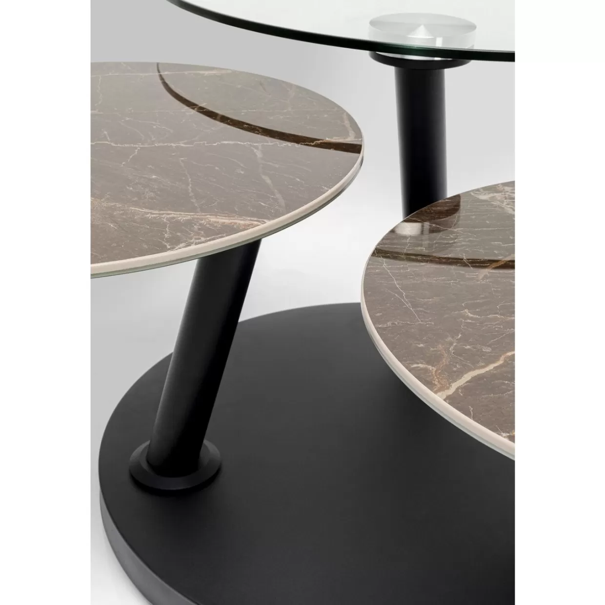 Tavolino da salotto moderno Avignon - Design KARE con struttura estendibile (80x124 cm) per soggiorno elegante