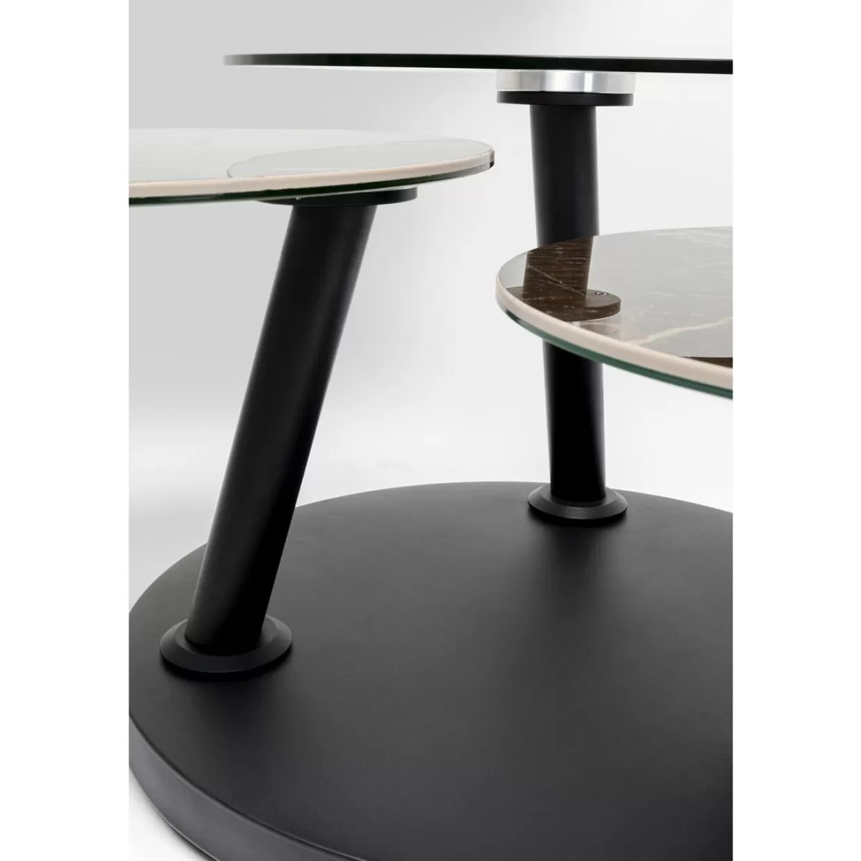 Tavolino da salotto moderno Avignon - Design KARE con struttura estendibile (80x124 cm) per soggiorno elegante