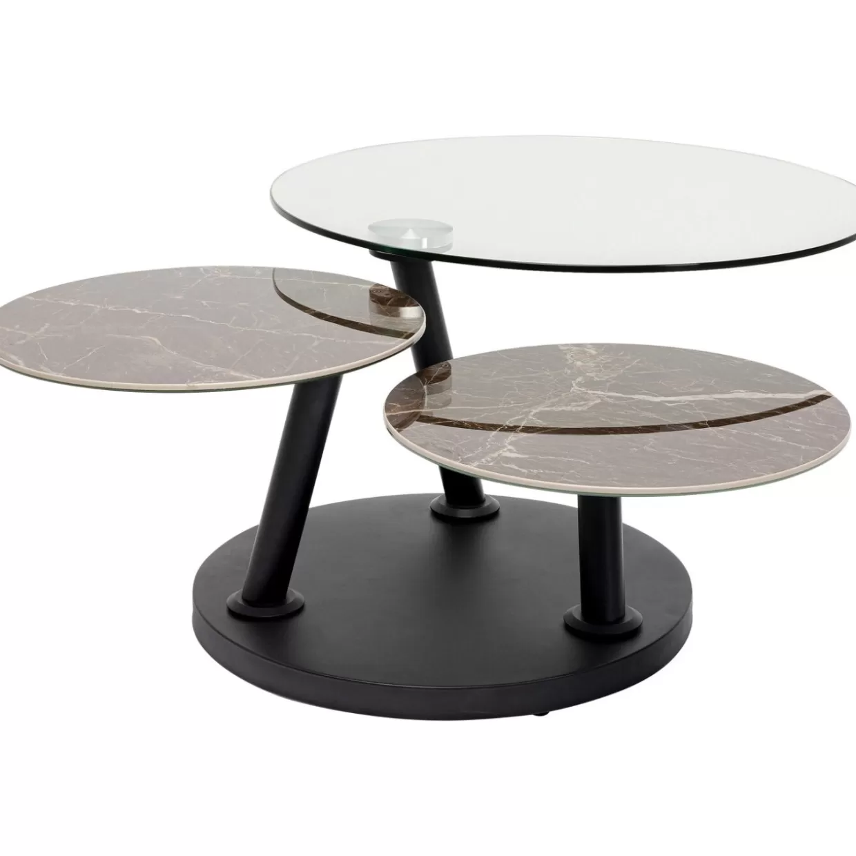 Tavolino da salotto moderno Avignon - Design KARE con struttura estendibile (80x124 cm) per soggiorno elegante