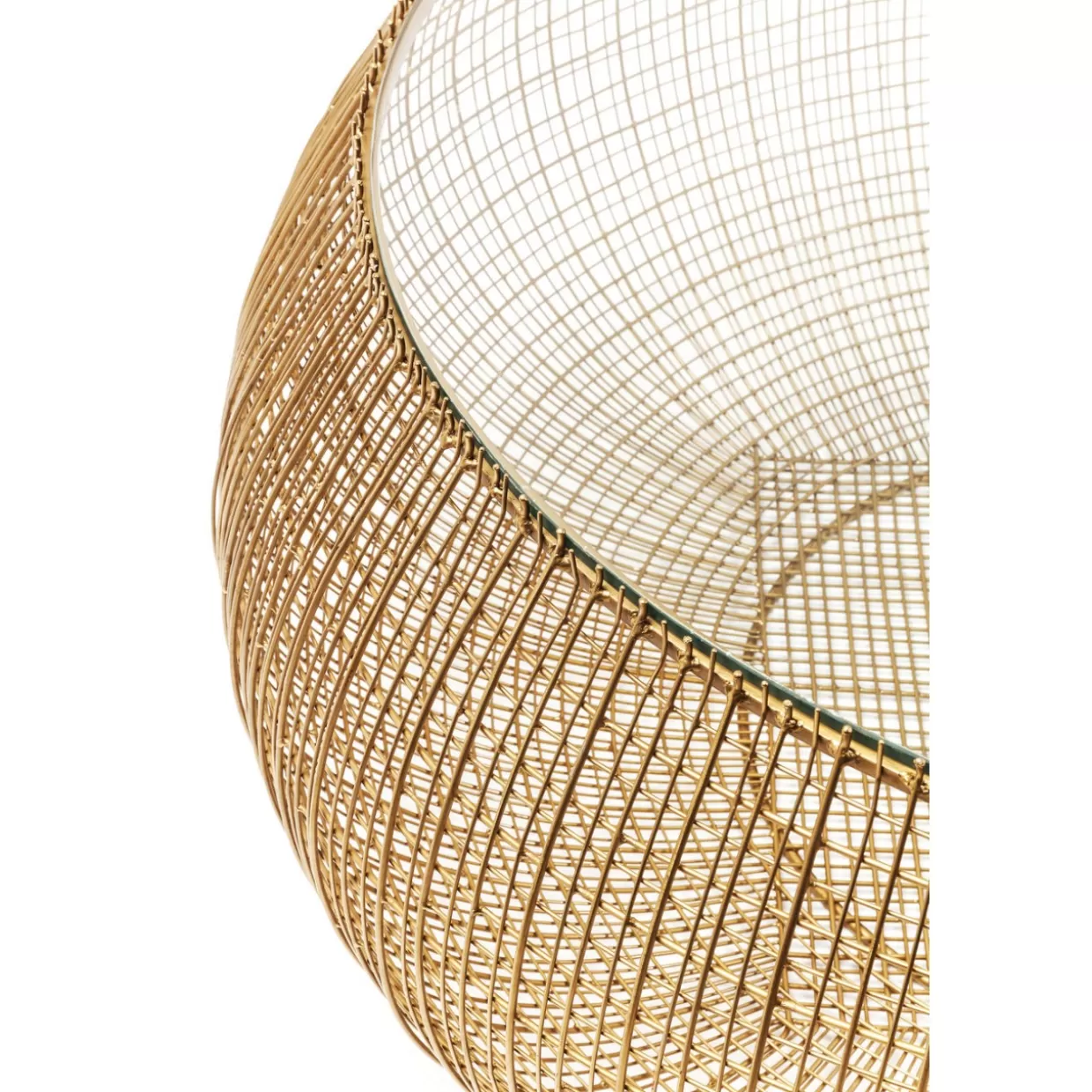KARE Design – Tavolino Elegante da Salotto Cesta in Finitura Oro