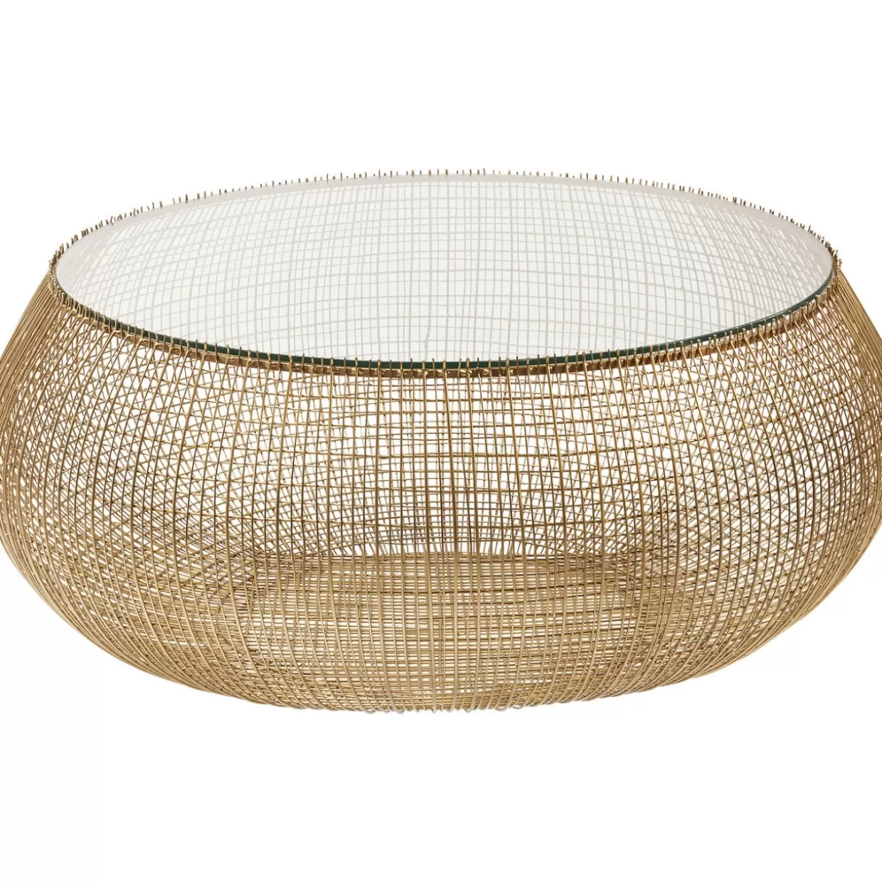 KARE Design – Tavolino Elegante da Salotto Cesta in Finitura Oro