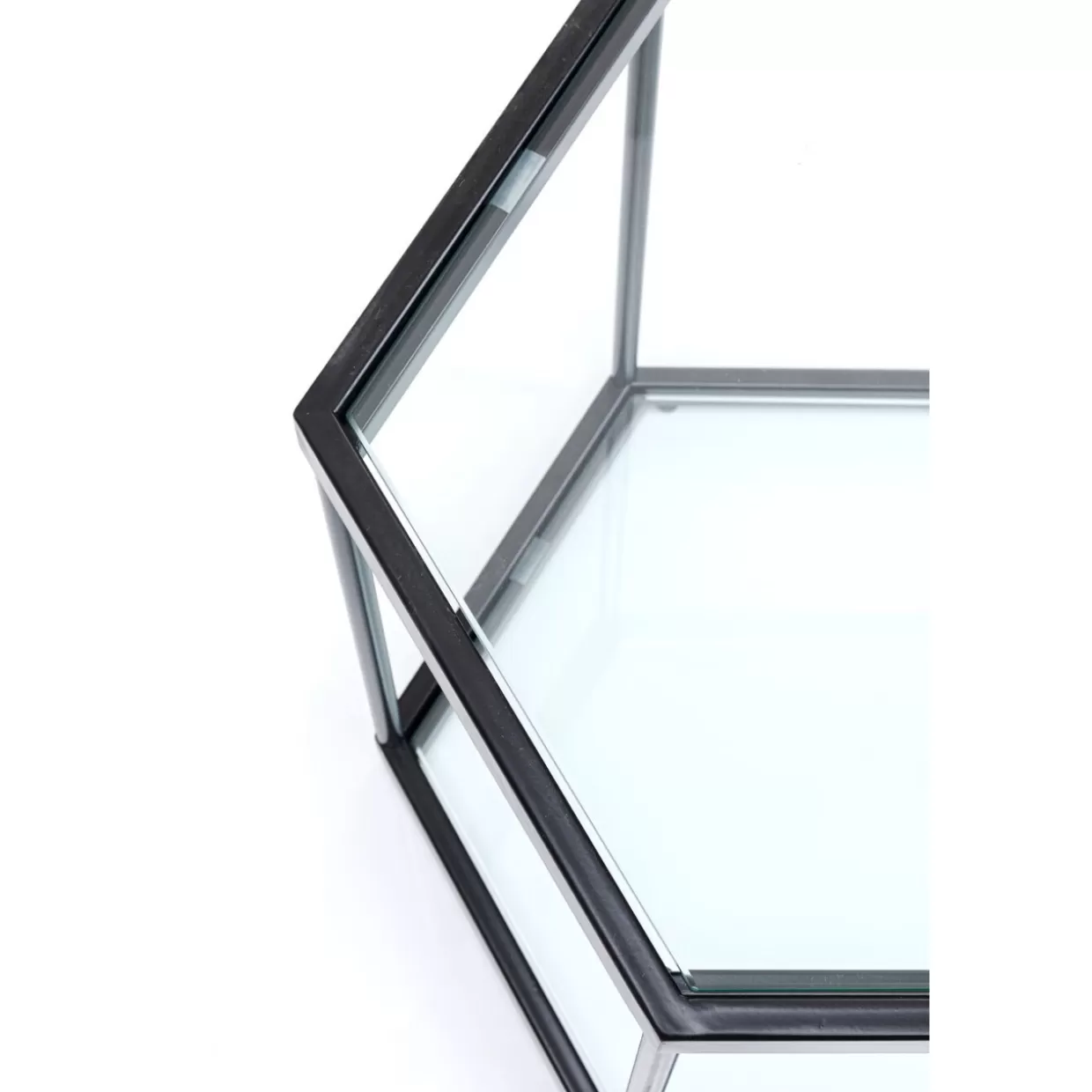 Tavolino da salotto Comb in tinta unita - Design contemporaneo KARE, 45 cm nero opaco