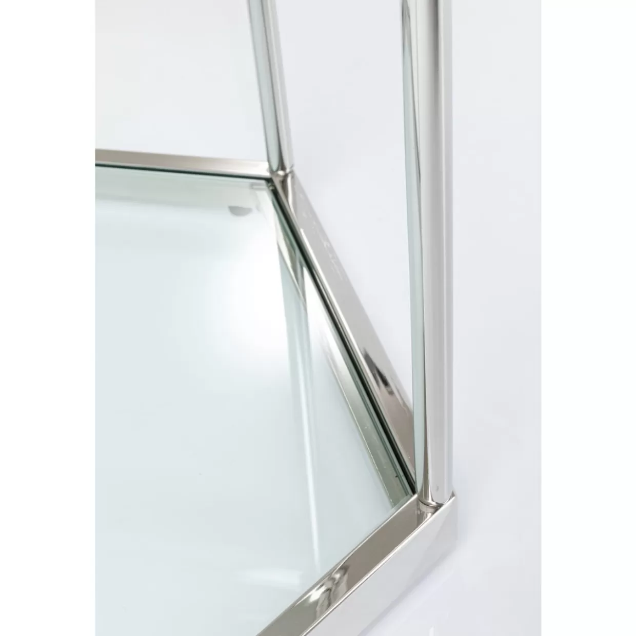 Tavolino moderno KARE Design per il soggiorno - Design Comb con rifiniture argentate, 45 cm perfetto per arredare