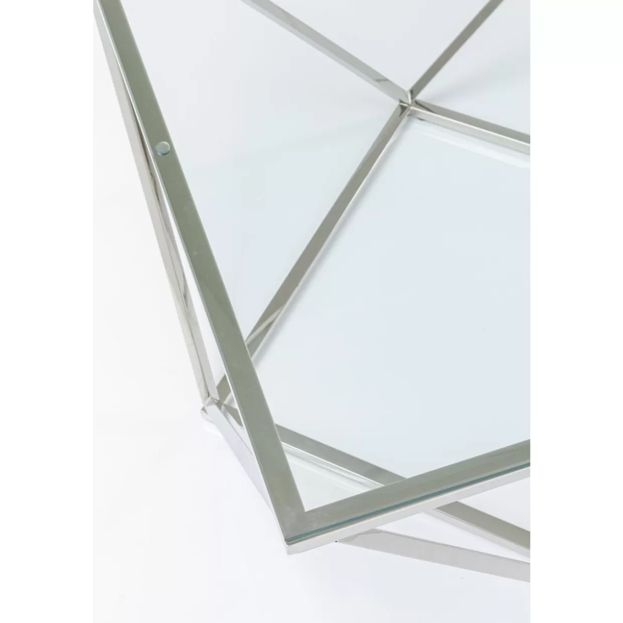 Tavolino Design Moderno Cristallo 80x80 - KARE Collection per Arredamento Contemporaneo