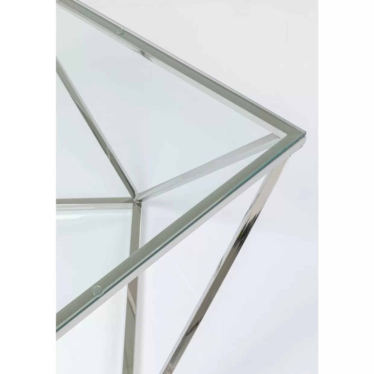 Tavolino Design Moderno Cristallo 80x80 - KARE Collection per Arredamento Contemporaneo