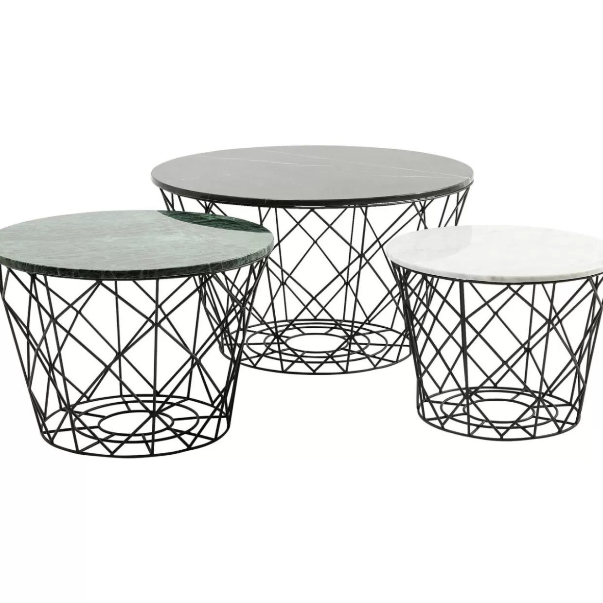 Tavolini moderni KARE | Set circolare East Coast per soggiorno (confezione da 3 pezzi)