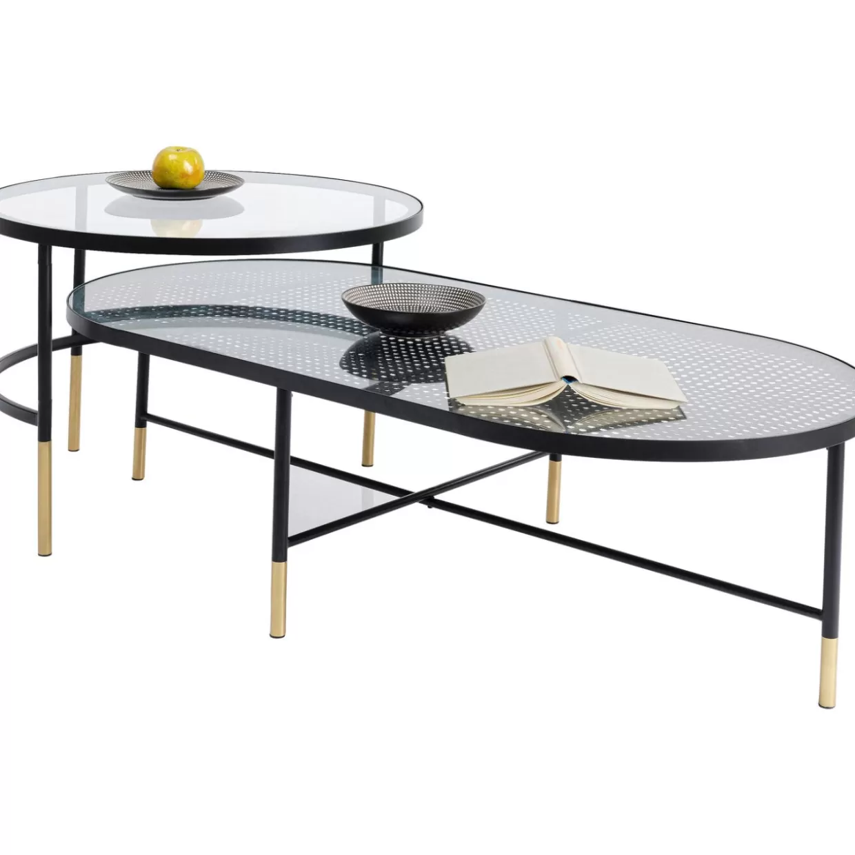 Tavolini Contemporanei Linea Fence - Set da 2 per Arredamento Elegante by KARE Design
