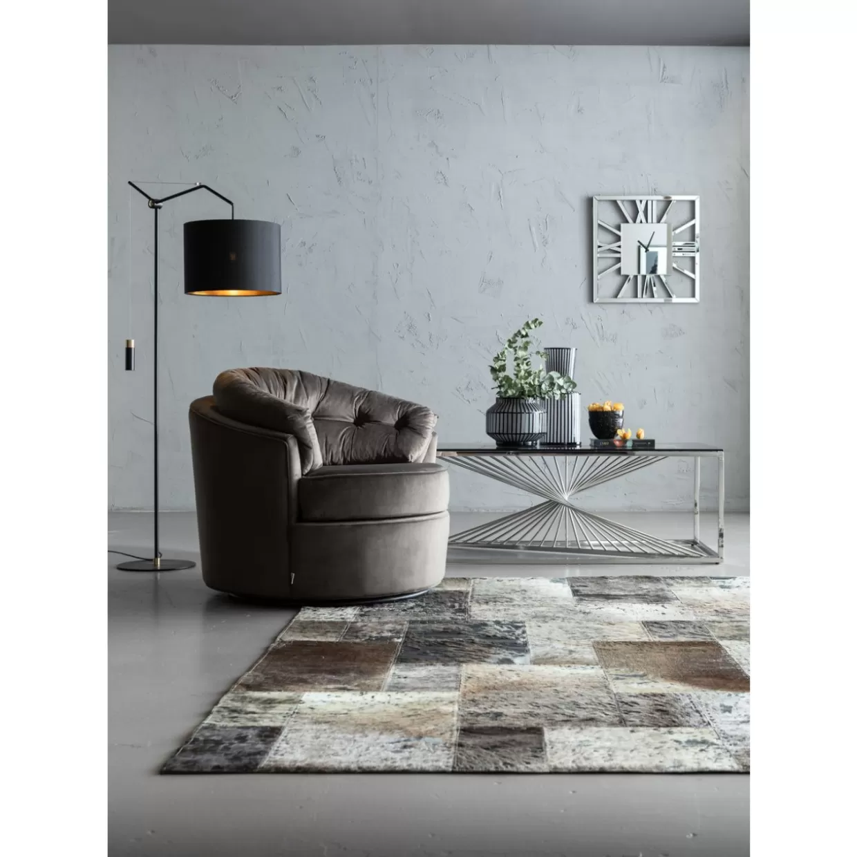 Tavolino da salotto moderno in vetro trasparente con struttura laser argento - Design contemporaneo KARE, 120x60 cm per ambienti eleganti