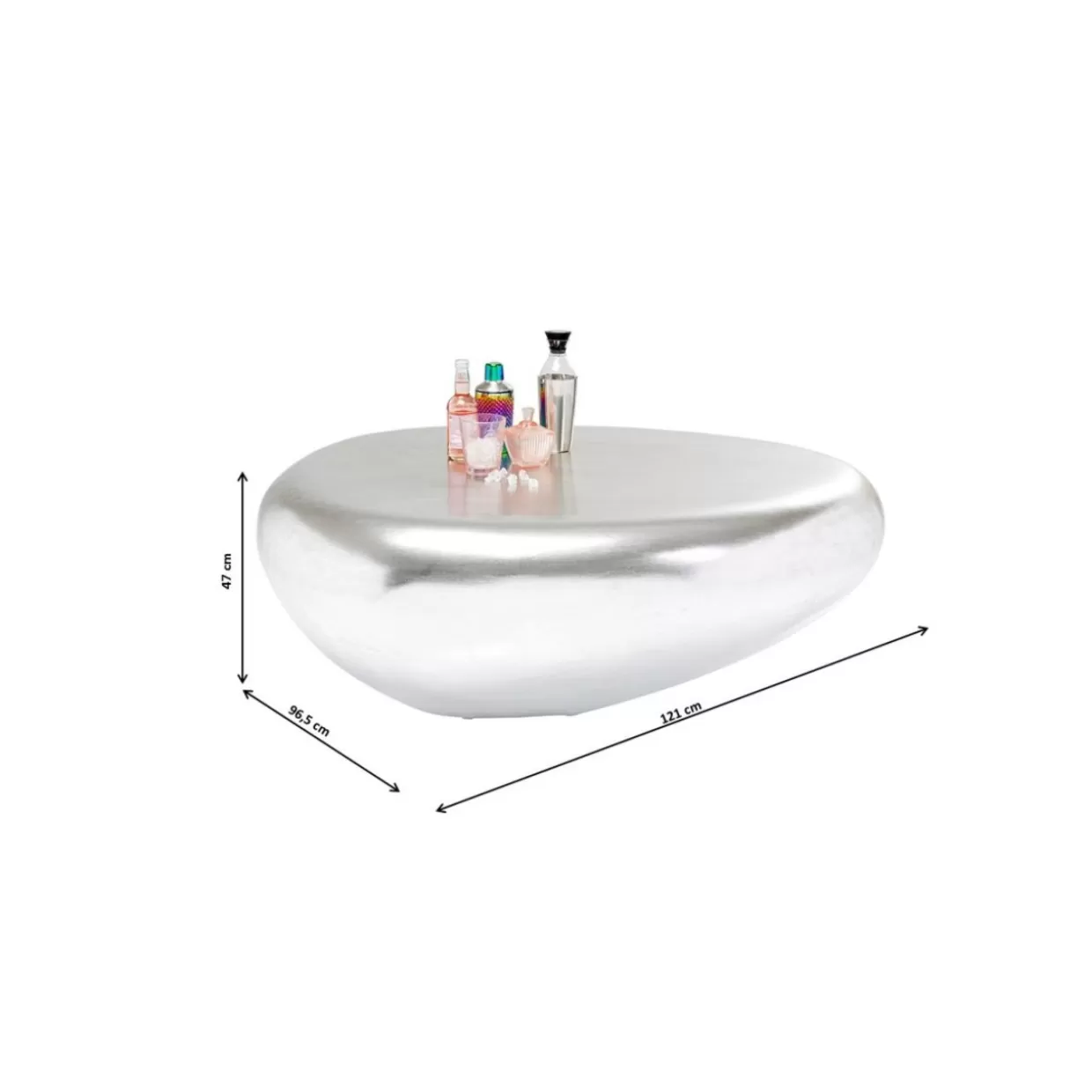 Tavolino Design KARE Pietra Grigio – Formato 122x96 cm per Arredamento Moderno