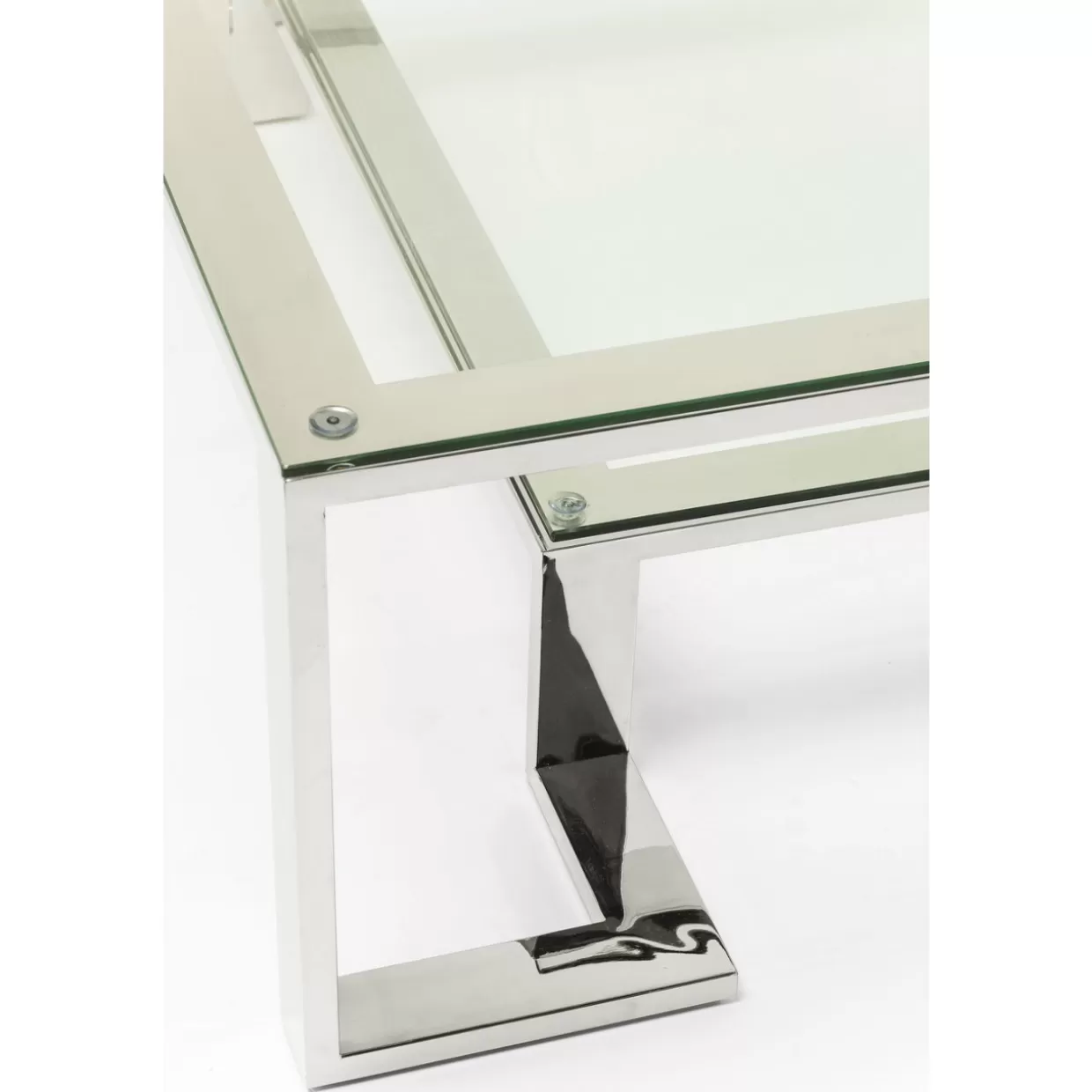 Tavolino da Salotto Silver Rush 120x120 cm - Design Avanguardia con Rifiniture Metallizzate, Ideale per Soggiorno Moderno | Collezione Esclusiva KARE