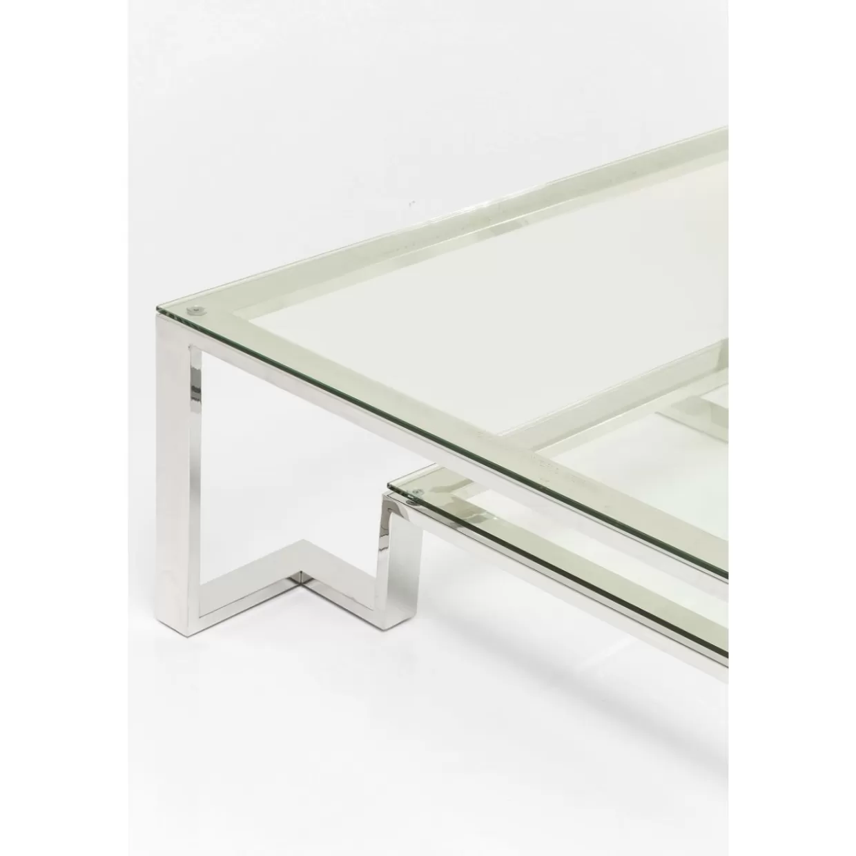 Tavolino da Salotto Silver Rush 120x120 cm - Design Avanguardia con Rifiniture Metallizzate, Ideale per Soggiorno Moderno | Collezione Esclusiva KARE