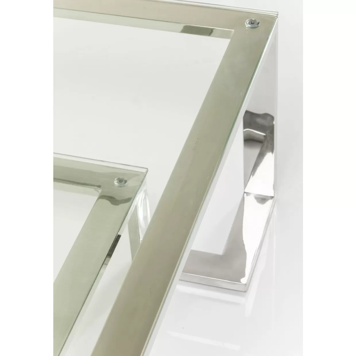 Tavolino da Salotto Silver Rush 120x120 cm - Design Avanguardia con Rifiniture Metallizzate, Ideale per Soggiorno Moderno | Collezione Esclusiva KARE