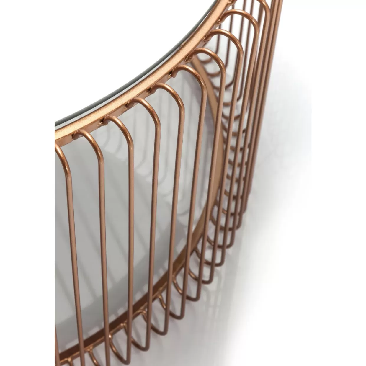 Tavolini Design KARE - Coppia in metallo ramato con struttura intrecciata per arredo salotto moderno