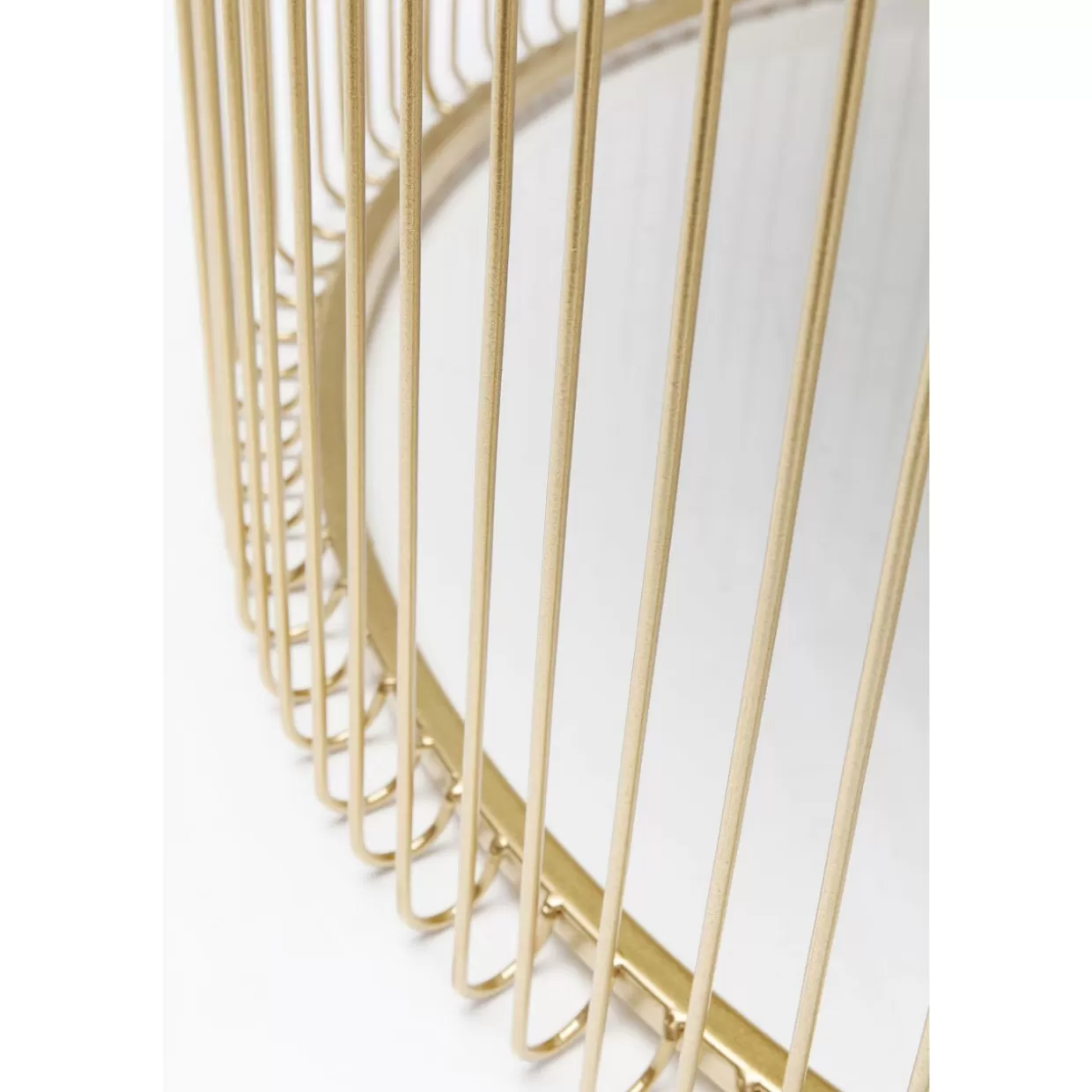 Tavolino Elegante Wire Uno in Ottone KARE Design - Diametro 80 cm per Salotto Contemporaneo