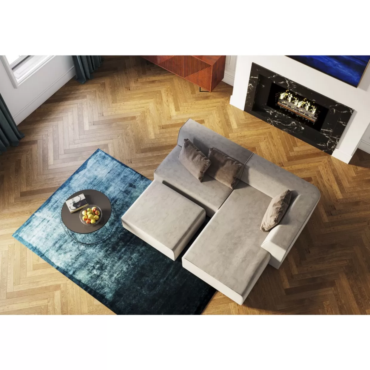 KARE Design - Tavolino Moderno Wire Uno in Nero con Struttura Metallica, Diametro 80 cm