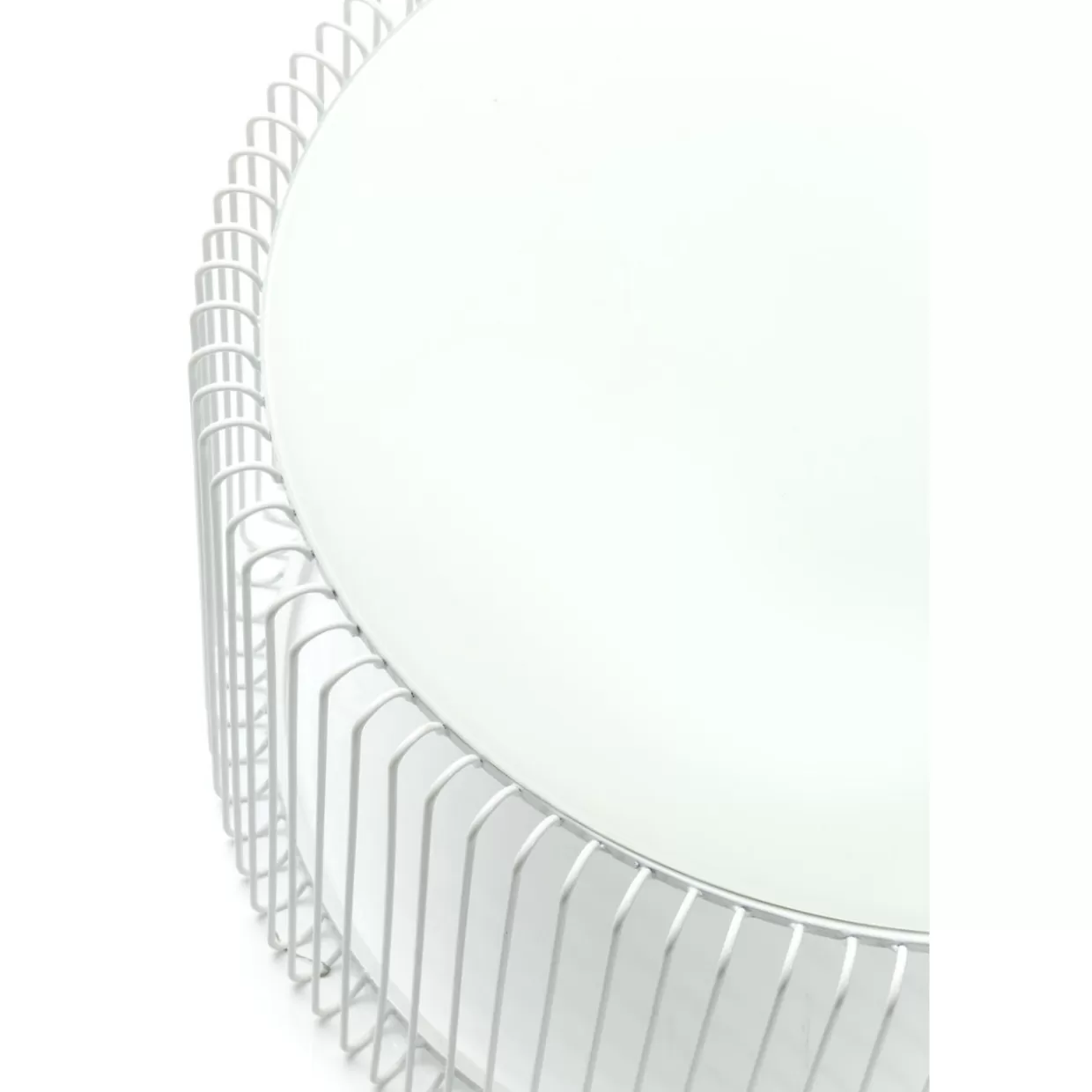 KARE Design - Coppia di Tavolini Moderni Wire Bianco per Salotti con Stile