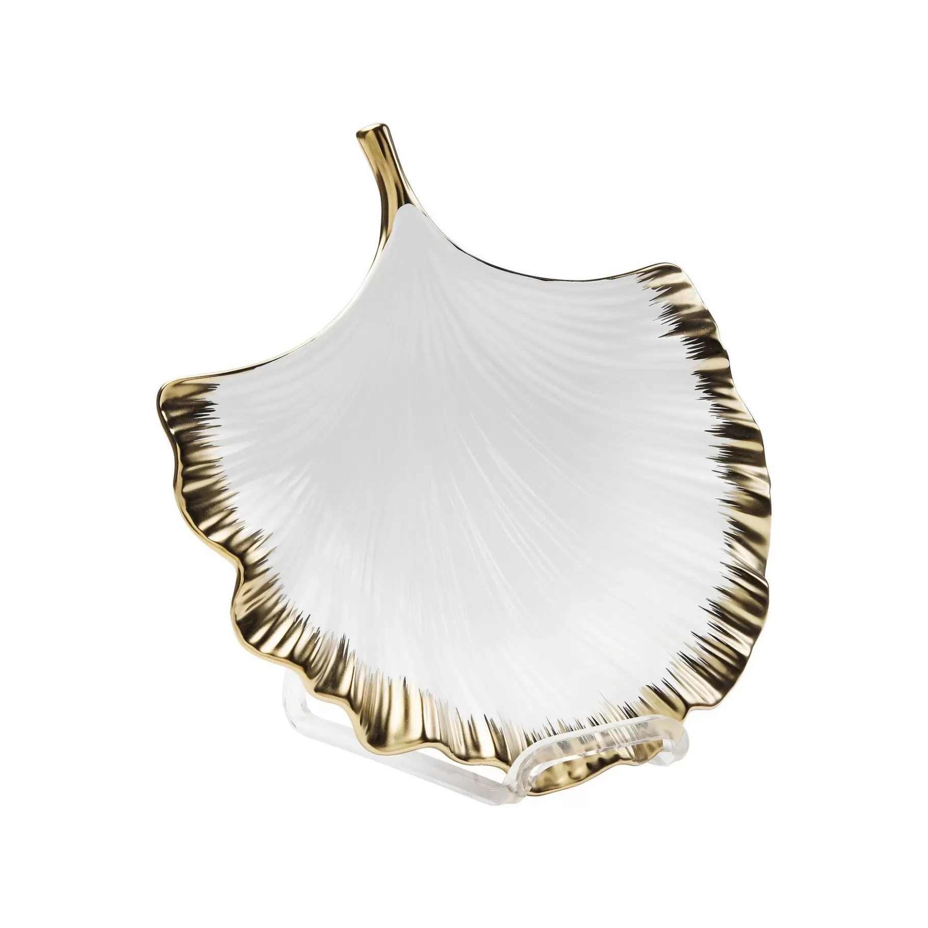 Shop Coupe Feuille De Ginkgo Bordure Dorée   Vaisselle