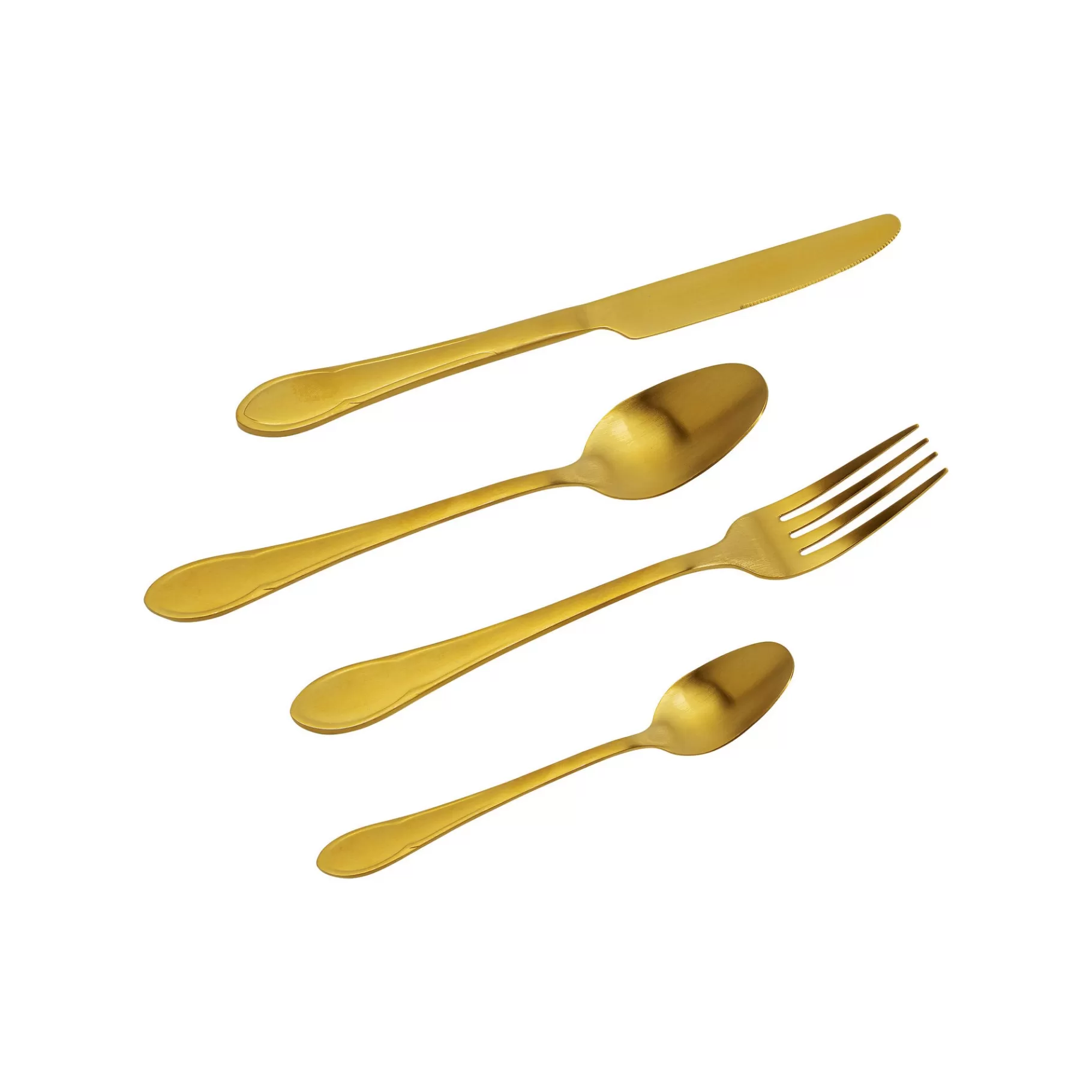 Hot Couverts Cucina 16 Pièces Dorés   Vaisselle
