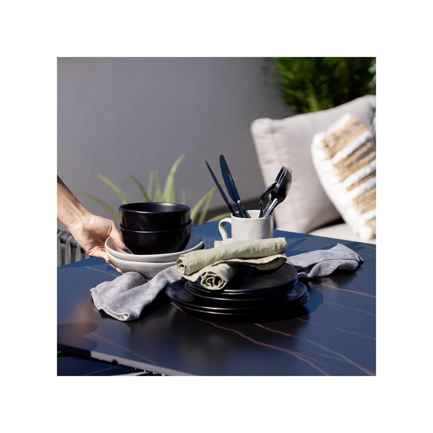 Flash Sale Couverts Gloria 16 Pièces Noirs   Vaisselle