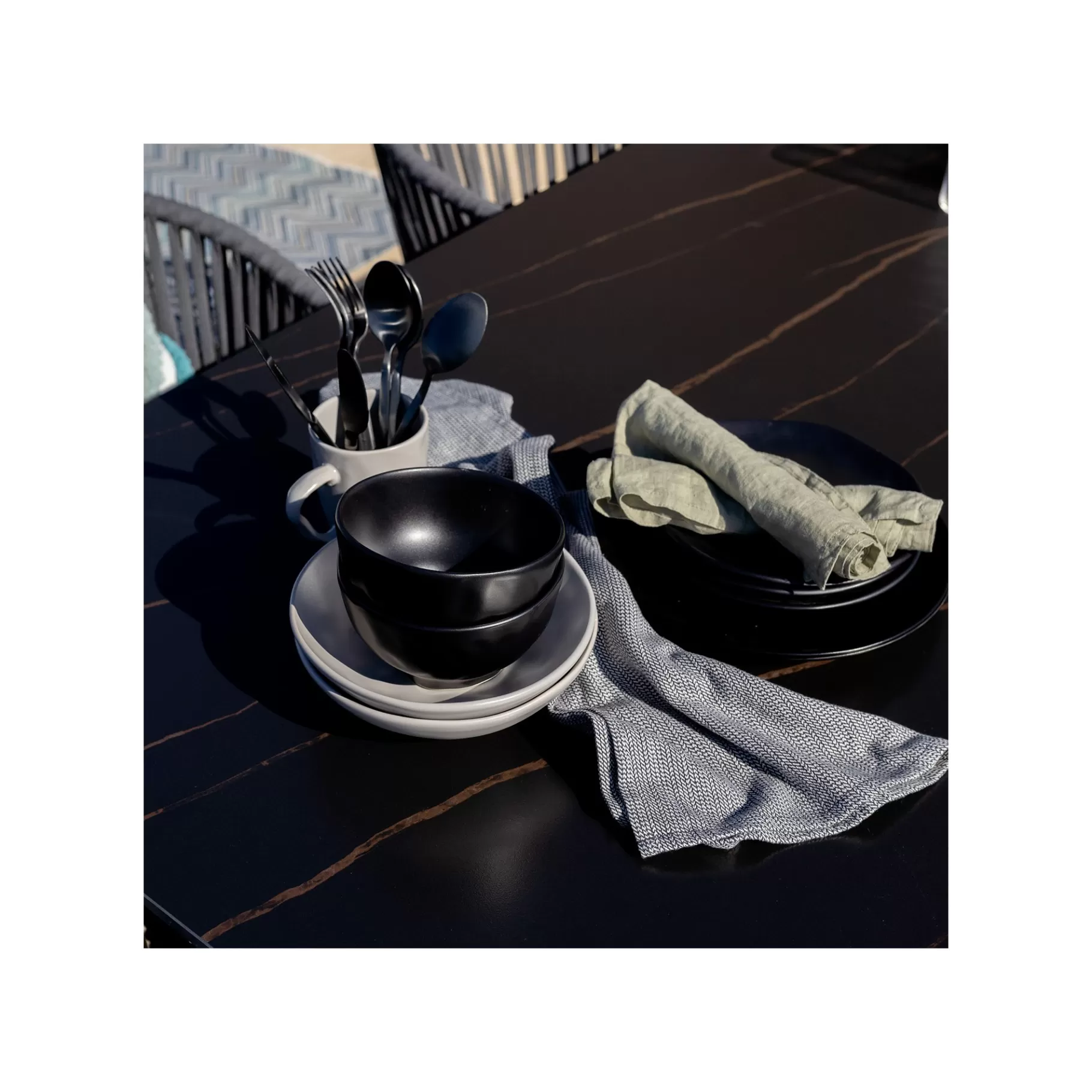 Flash Sale Couverts Gloria 16 Pièces Noirs   Vaisselle