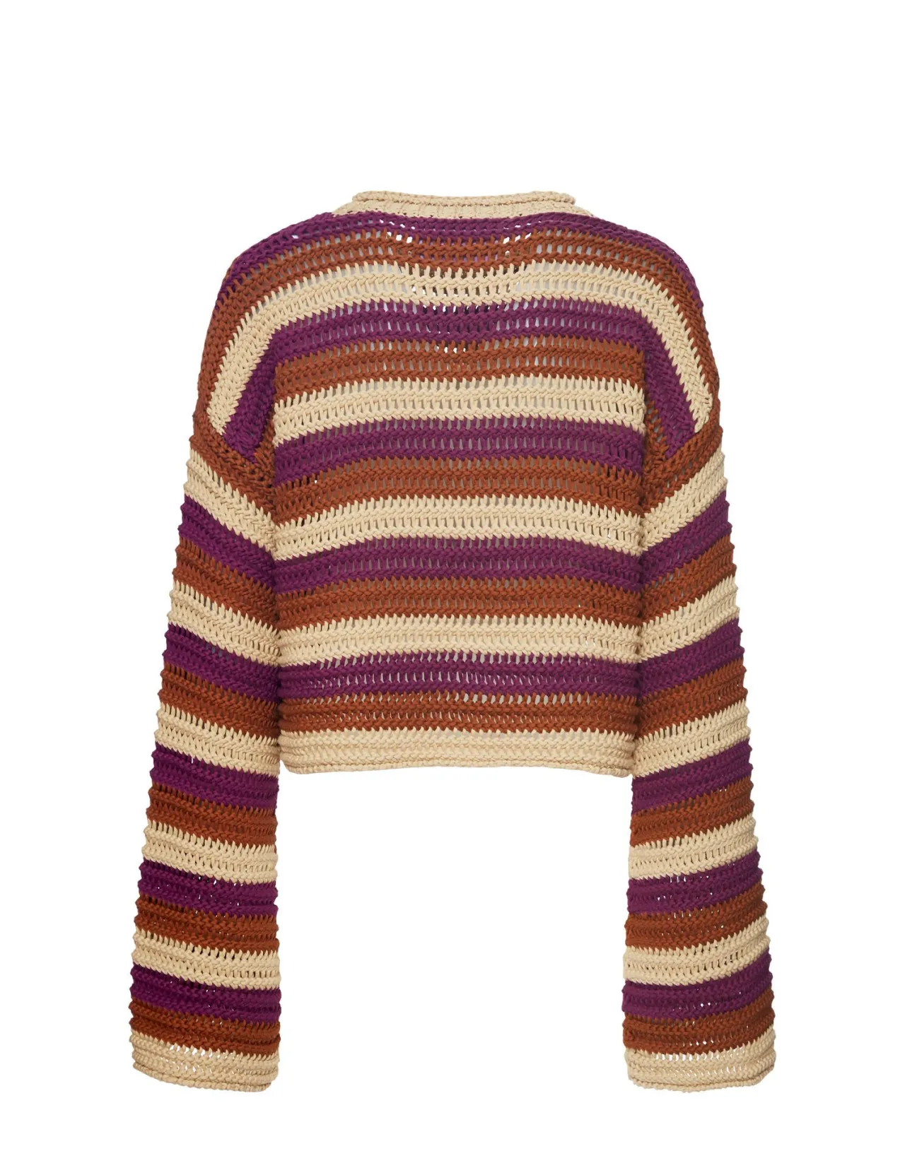 Novità La DoubleJ - Maglioncino Corto con Intreccio a Catena in Sfumature Avorio e Tinte Vibranti, Stile Casual Chic